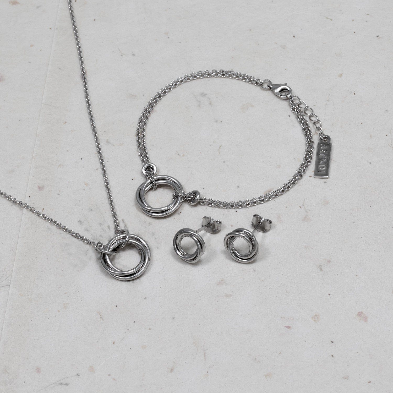 Entangled Love Knot Stud Earrings