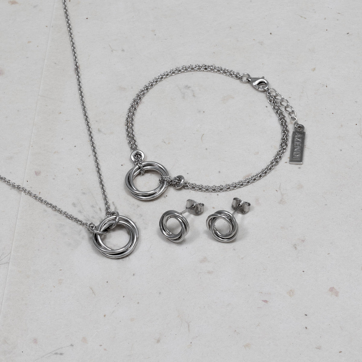 Entangled Love Knot Stud Earrings