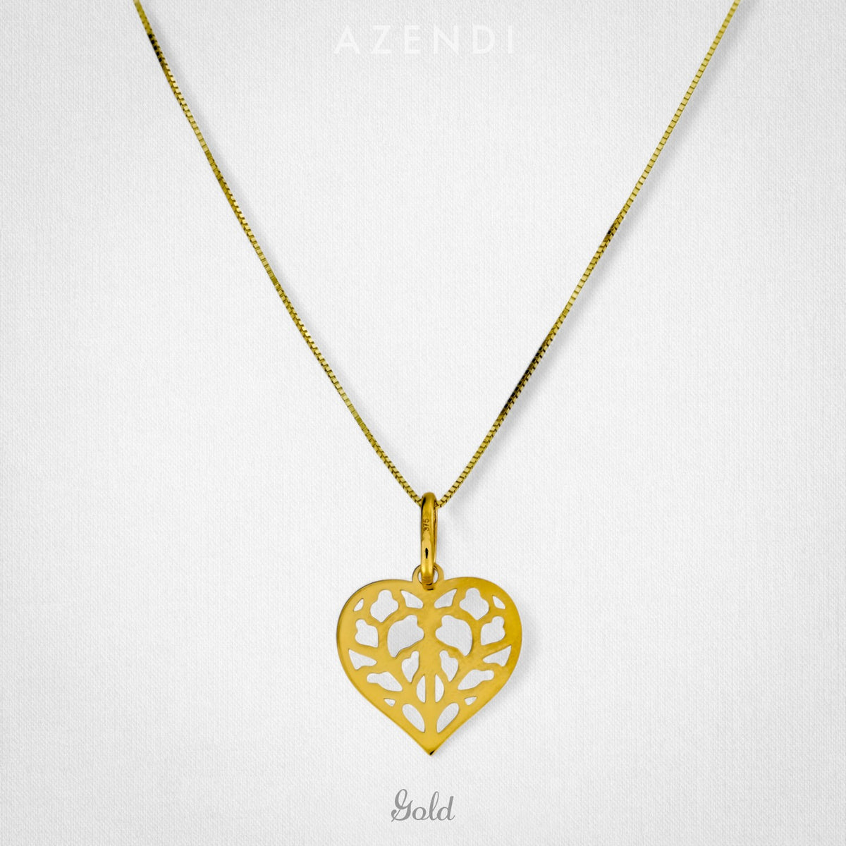 9 Carat Yellow Gold Heart of Yorkshire Pendant