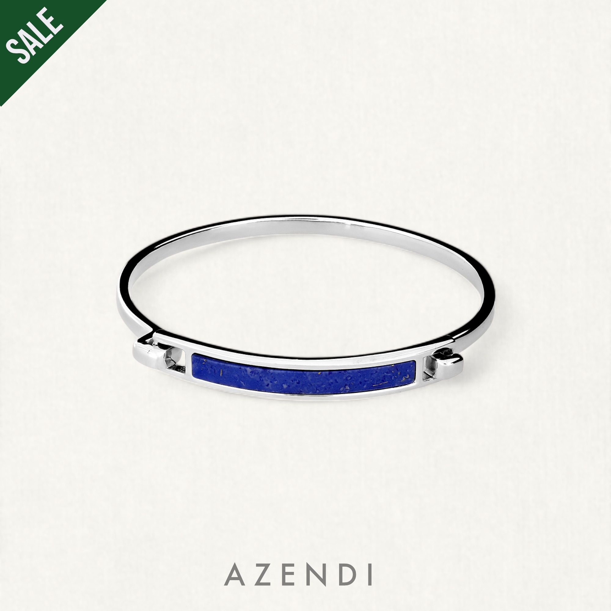 Horizon Bar Bangle in Blue Howlite