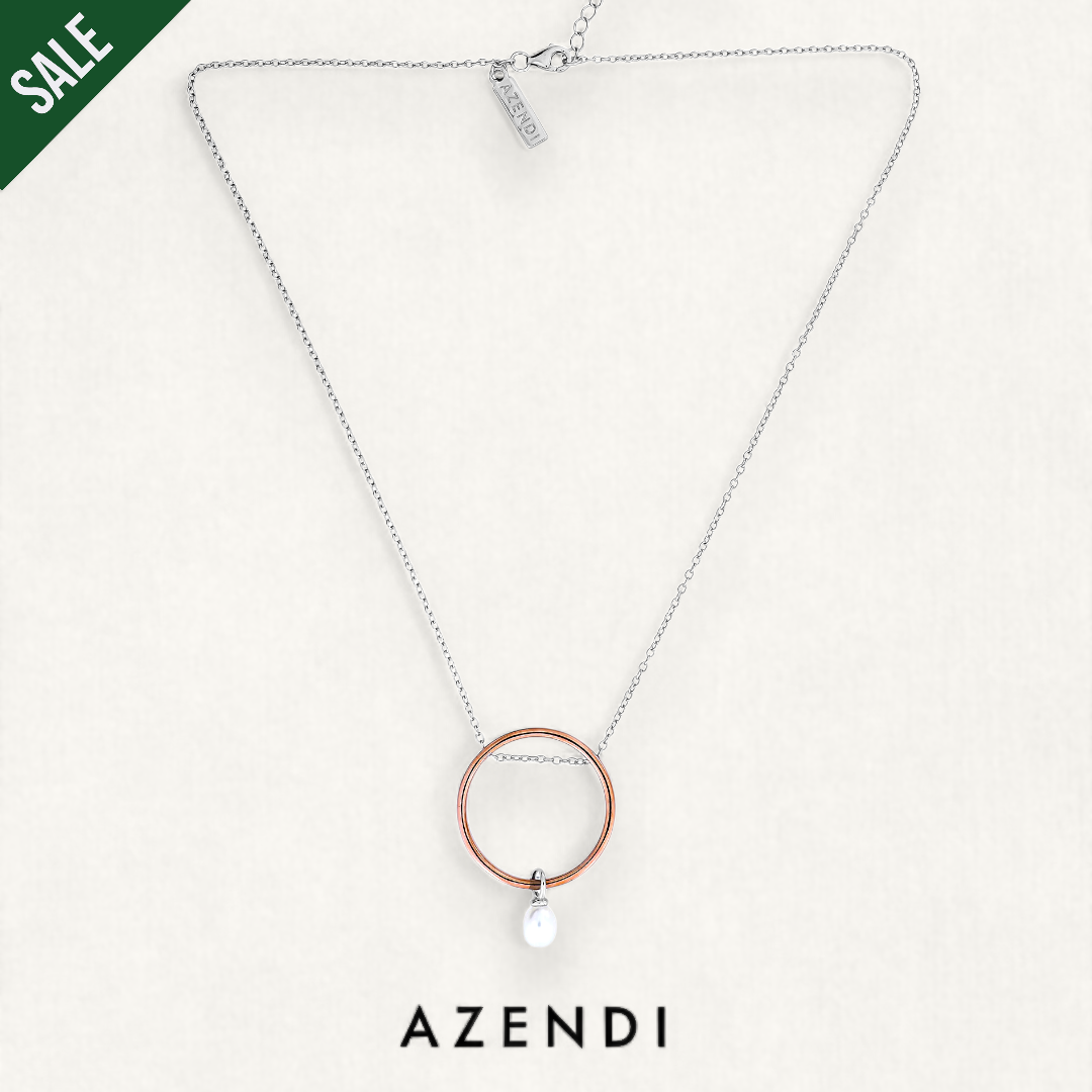 Metropolitan Threaded Circle Necklace with Pearl