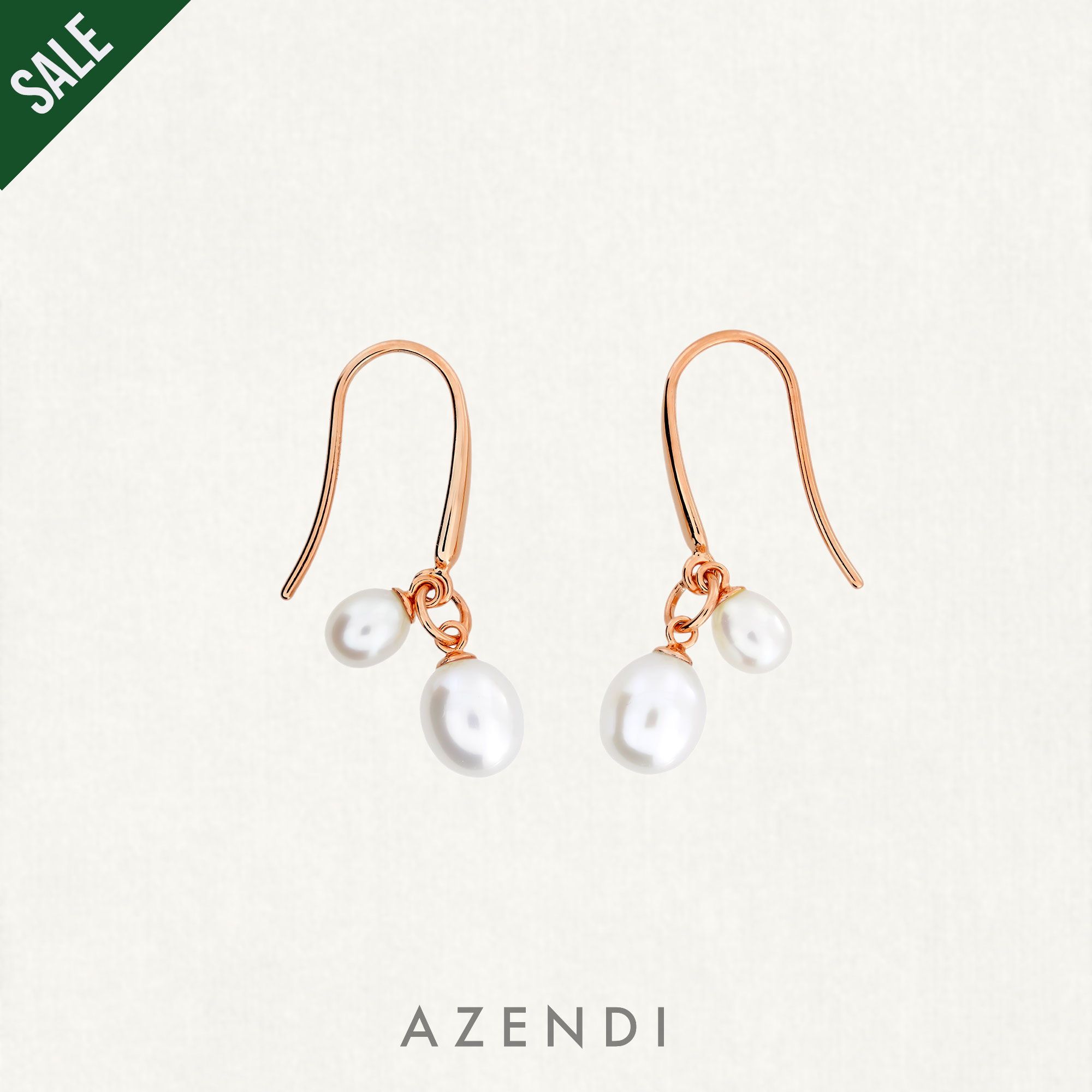 Twin Teardrop Freshwater Pearls Drop Earrings