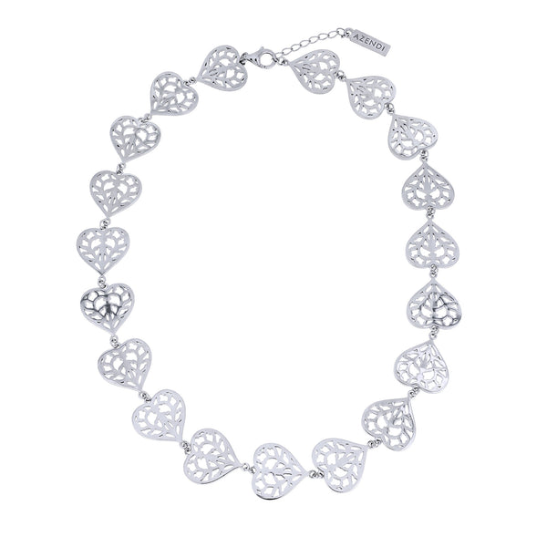 Silver Heart of Yorkshire Links Necklace