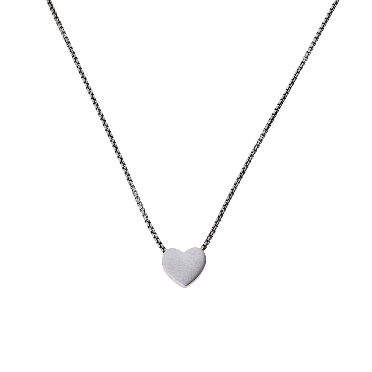 EMBRACE SILVER HEART NECKLACE