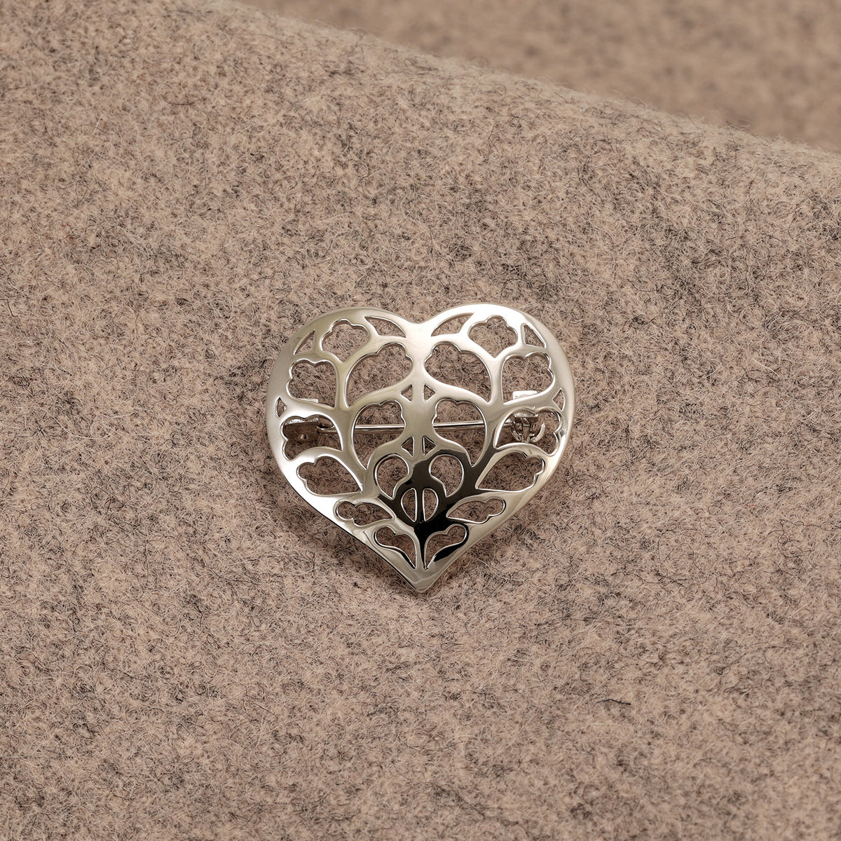 Silver Heart of Yorkshire Brooch - Small