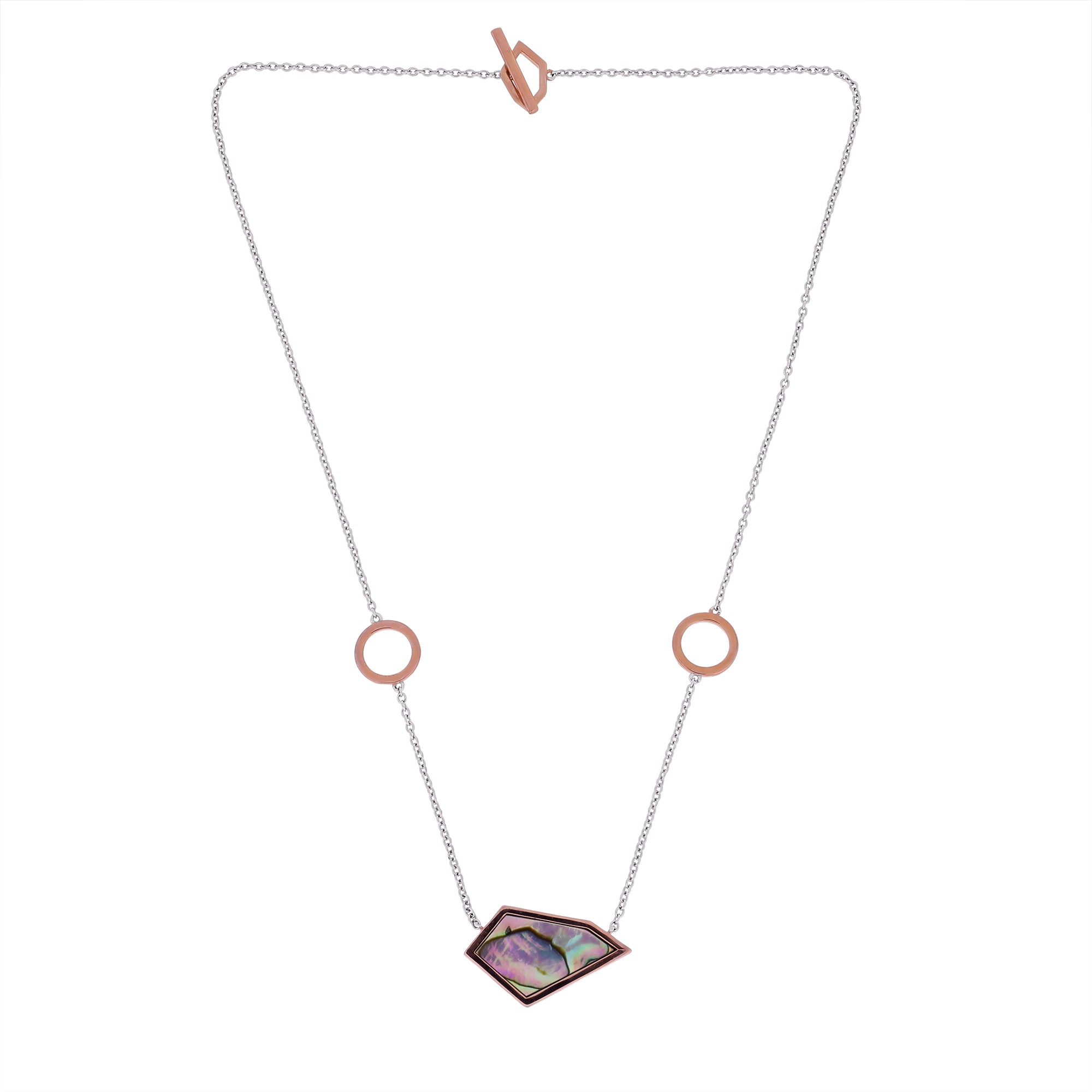 Abalone Pinnacle T-Bar Necklace