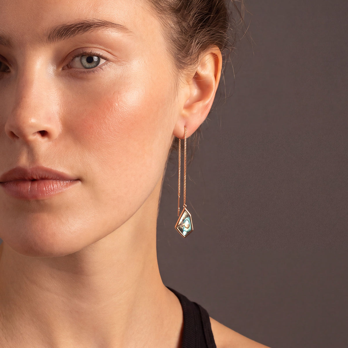 Abalone Pinnacle Threader Earrings