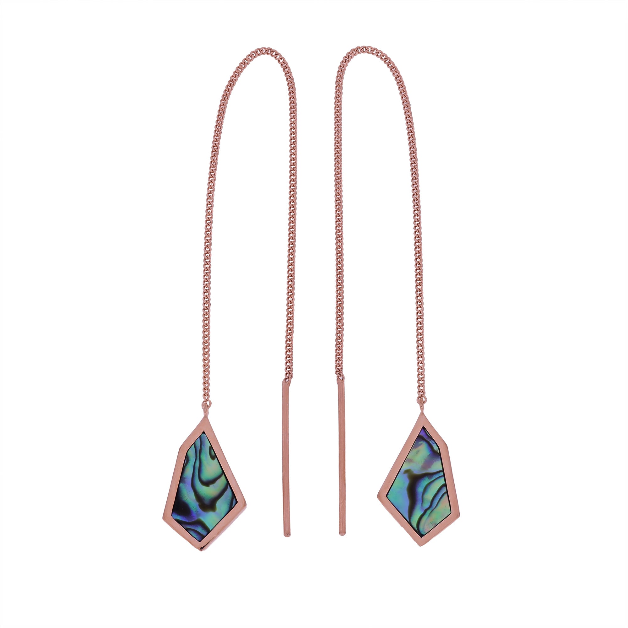 Abalone Pinnacle Threader Earrings