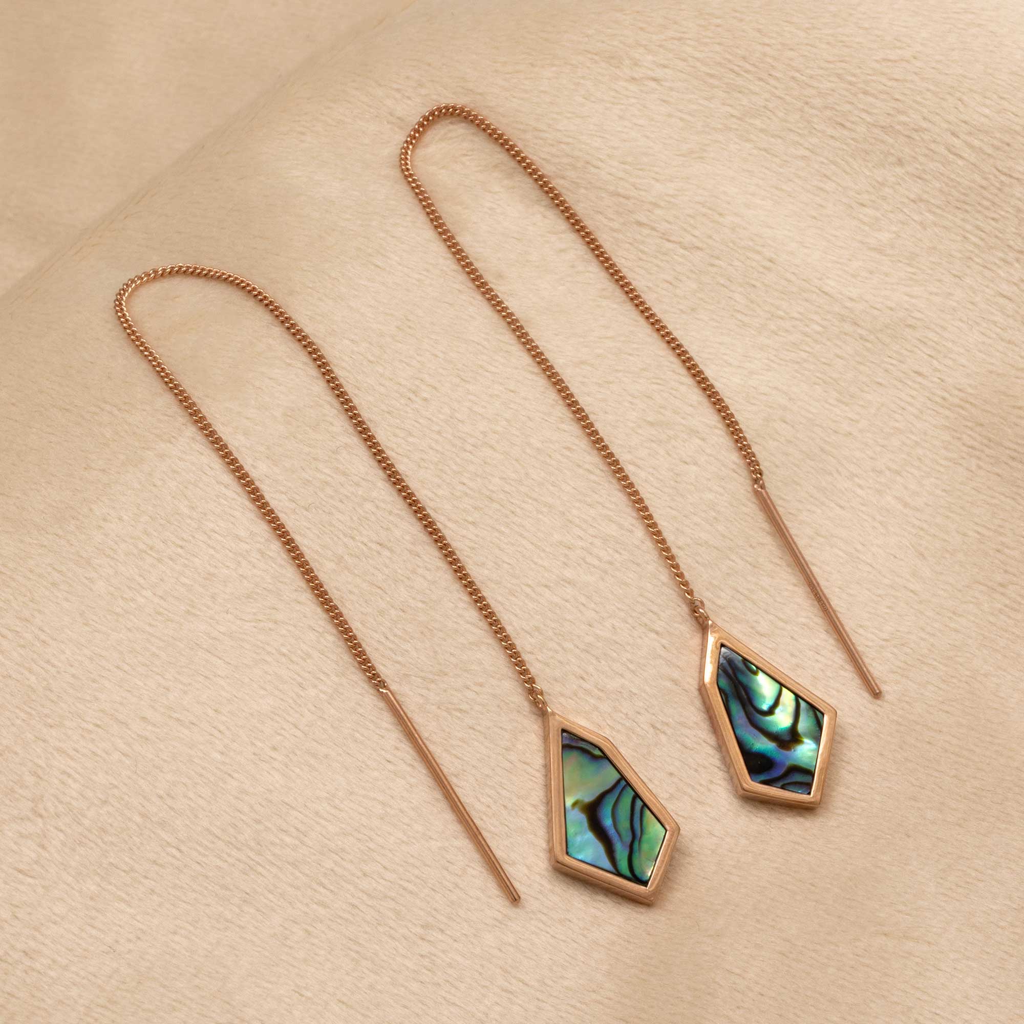 Abalone Pinnacle Threader Earrings