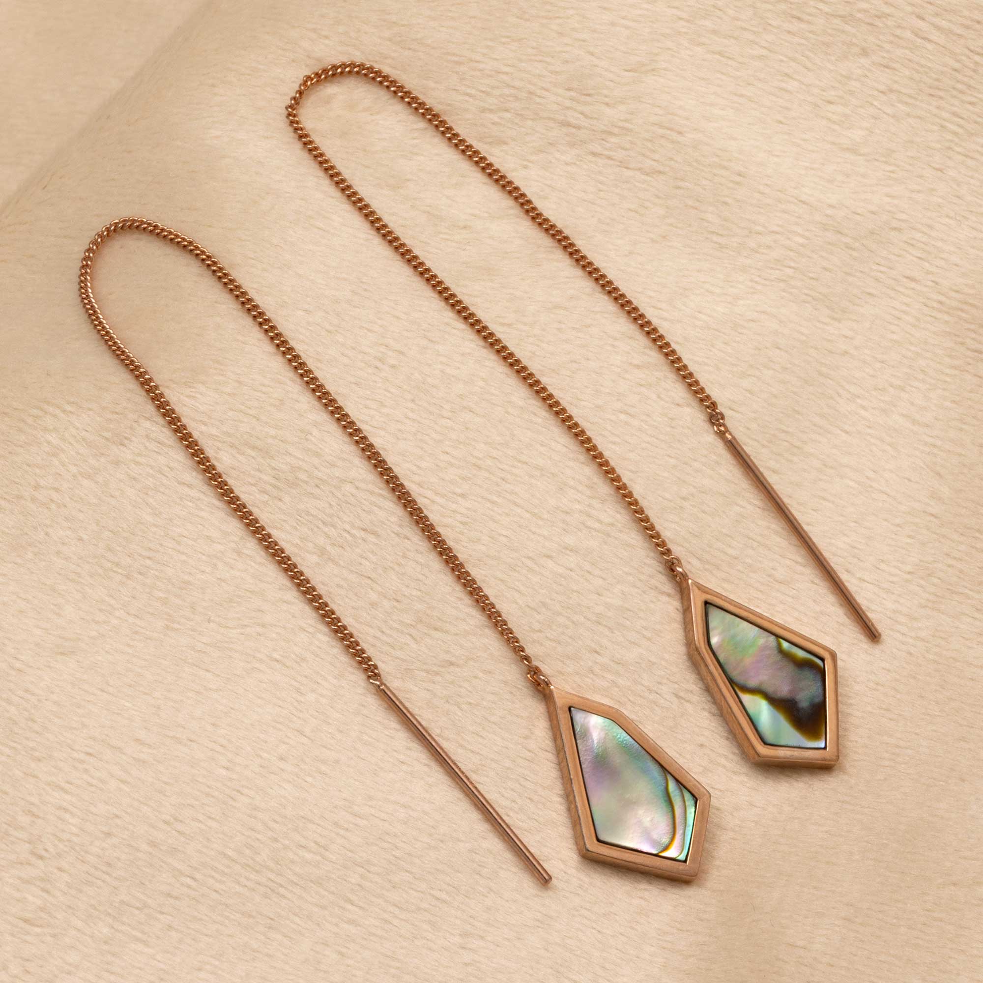 Abalone Pinnacle Threader Earrings