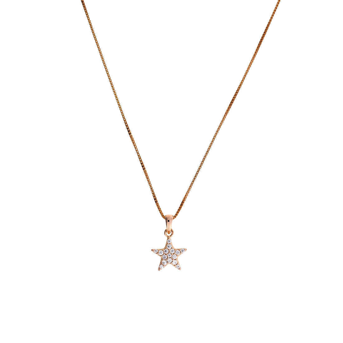 Little Pavé Star Pendant - Rose Gold Vermeil