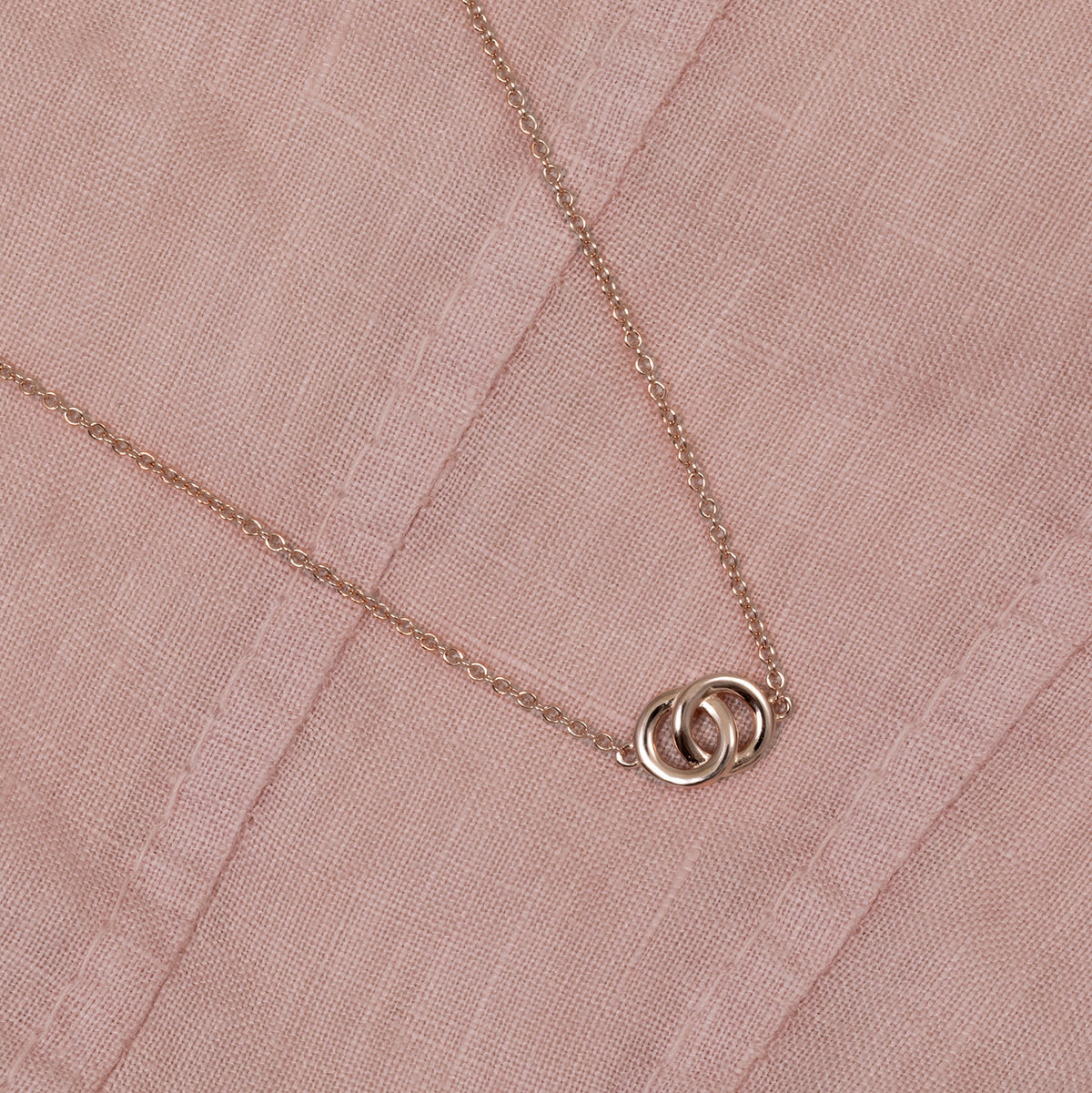 Rose Gold Vermeil Interlocking Circles Necklace