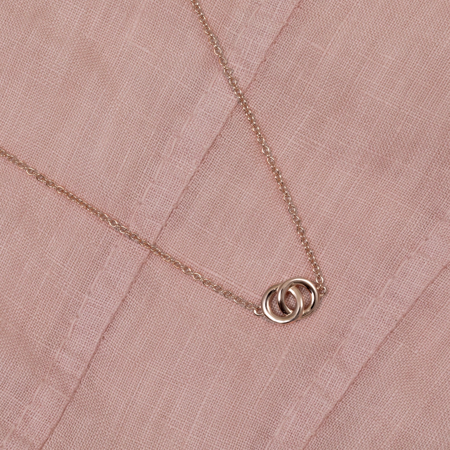 Rose Gold Vermeil Interlocking Circles Necklace