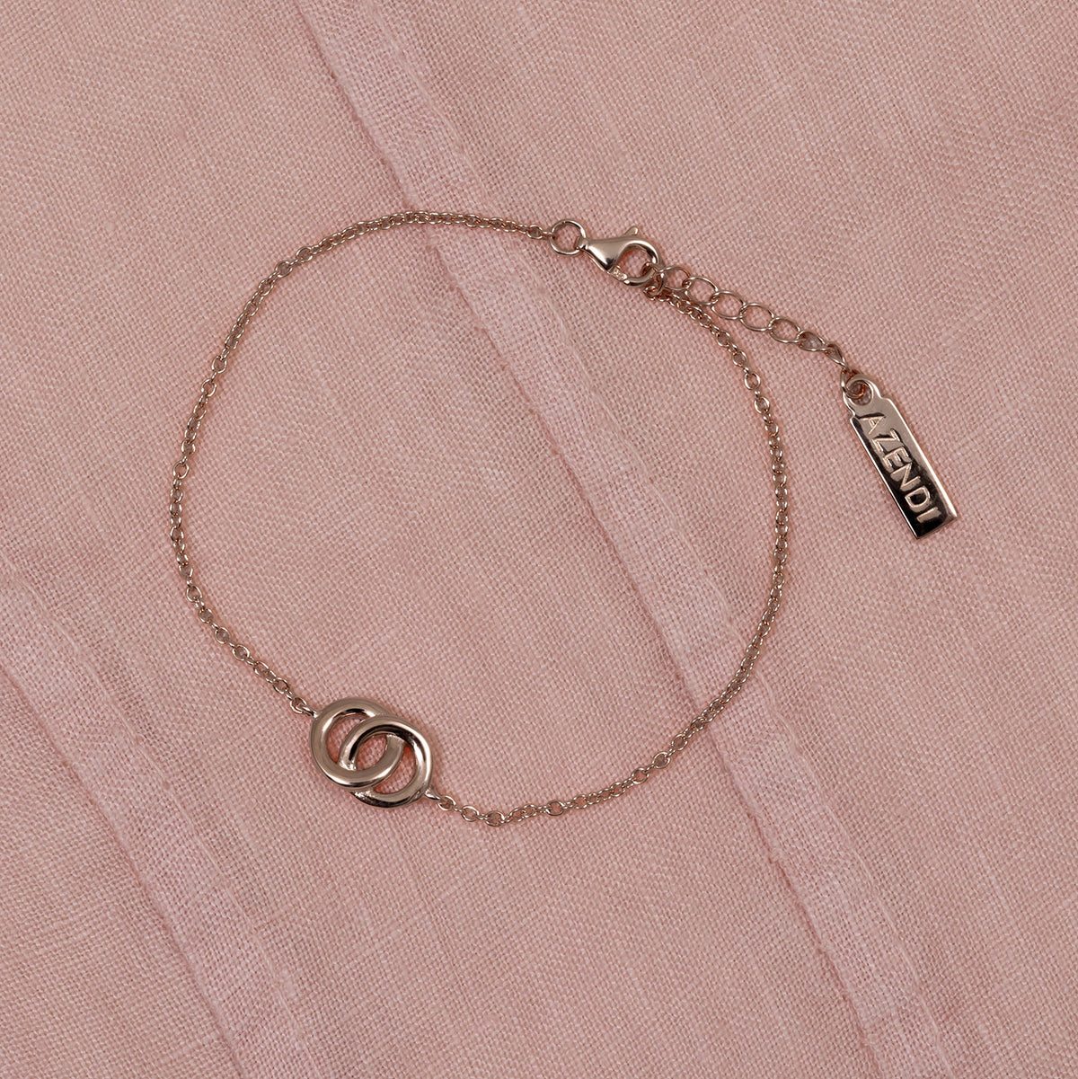 Rose Gold Vermeil Interlocking Circles Bracelet