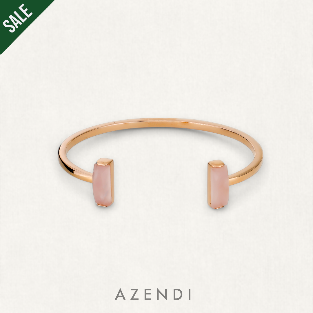 Rose Gold Vermeil Rose Quartz Cuff