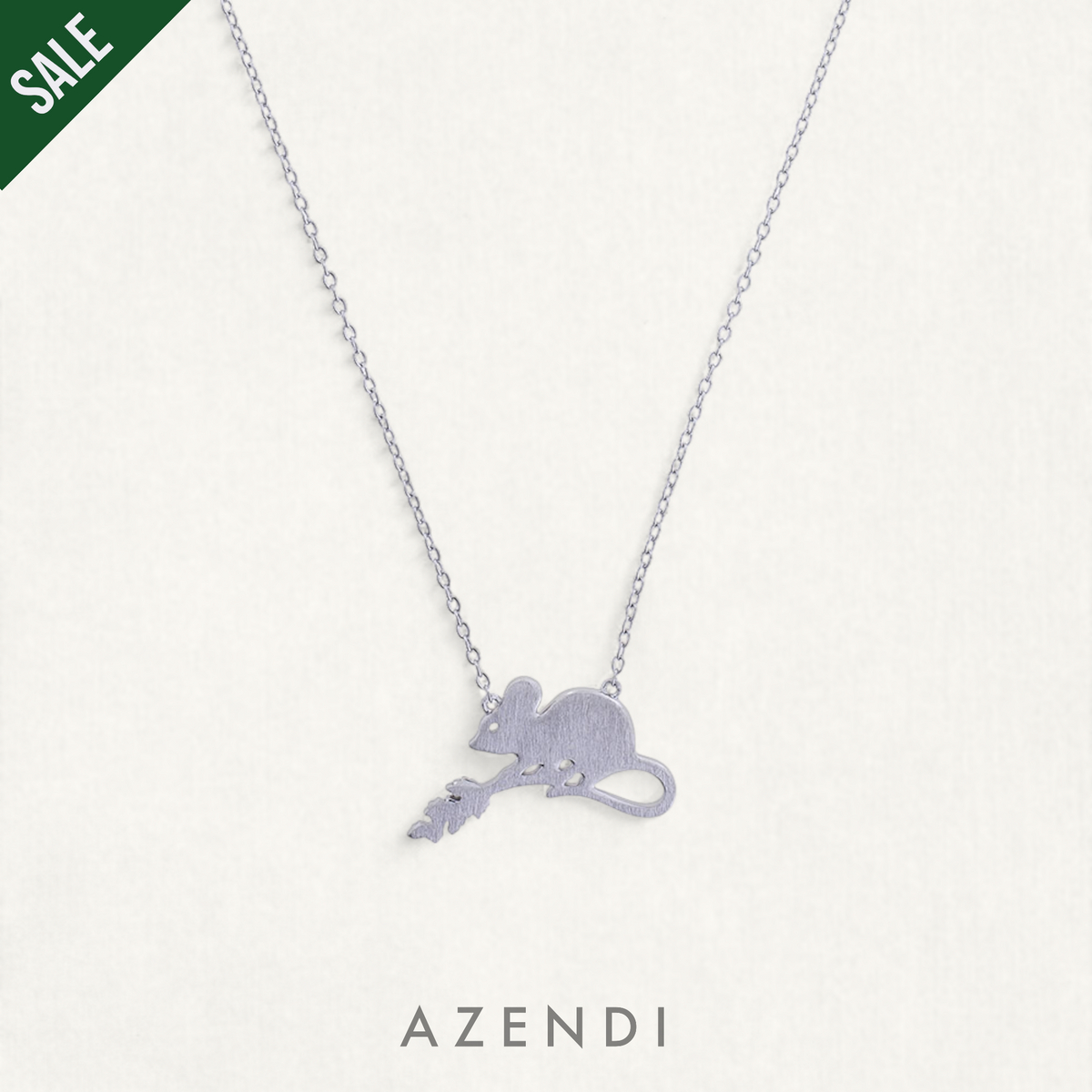 Silver Field Mouse Necklace