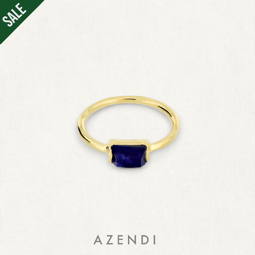 Yellow Gold Vermeil Sodalite Mini Ring