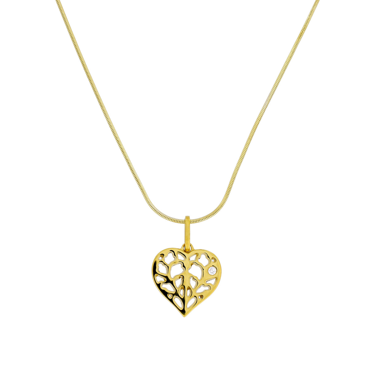 9 Carat Yellow Gold &amp; Diamond Heart of Yorkshire Pendant