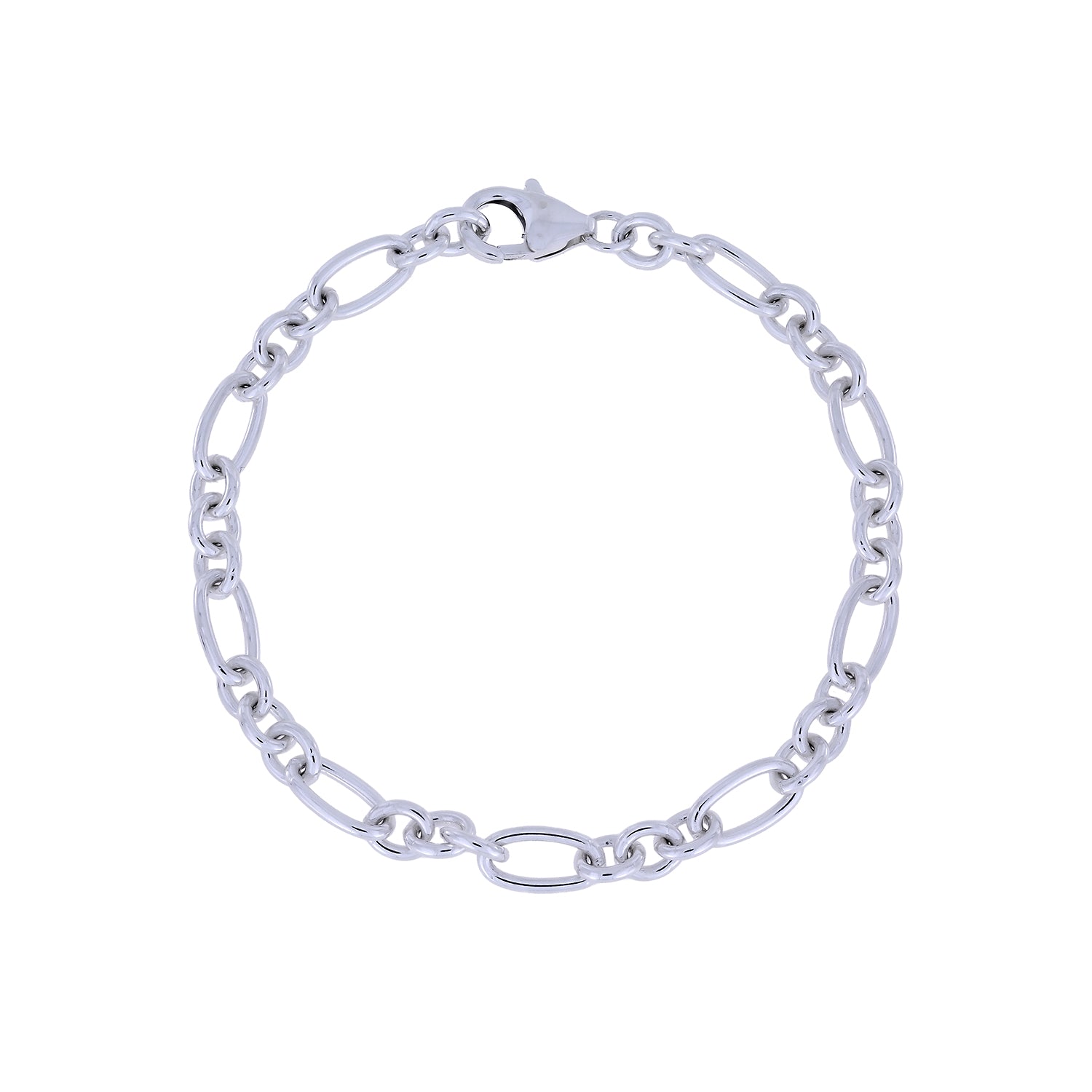 Silver Oval Links Bracelet