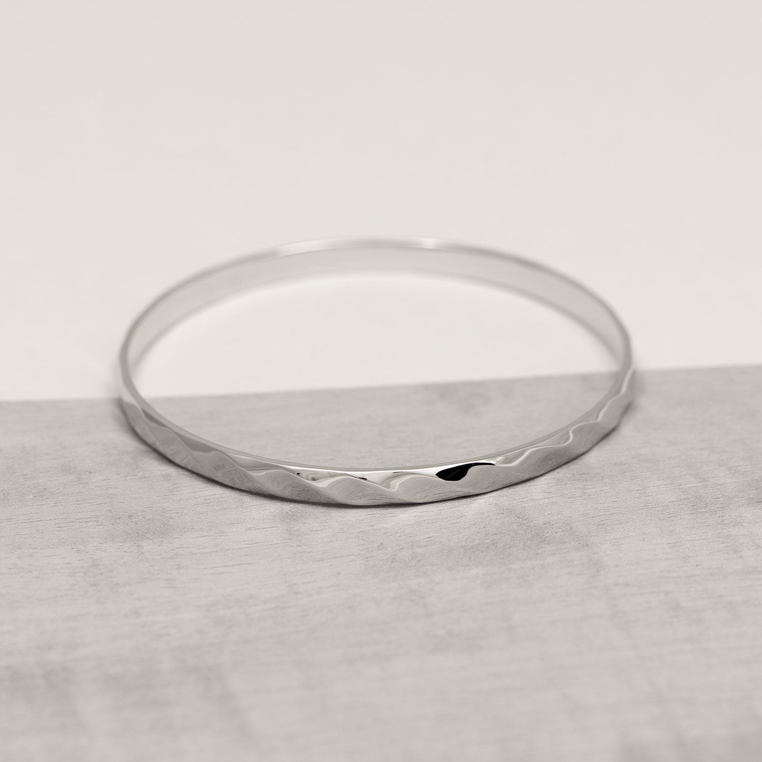 Sterling Silver Polished Twist Elements Bangle