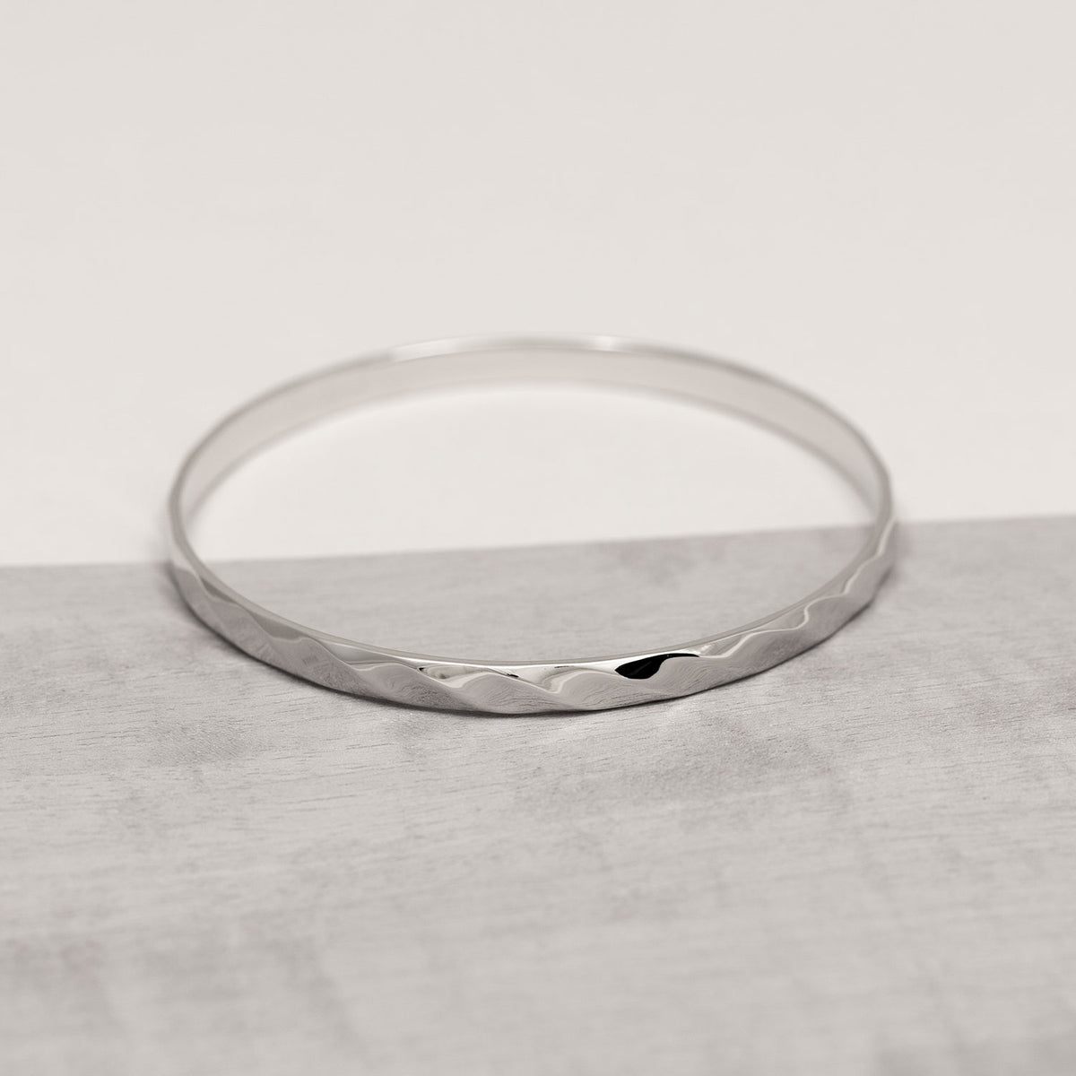 Sterling Silver Polished Twist Elements Bangle