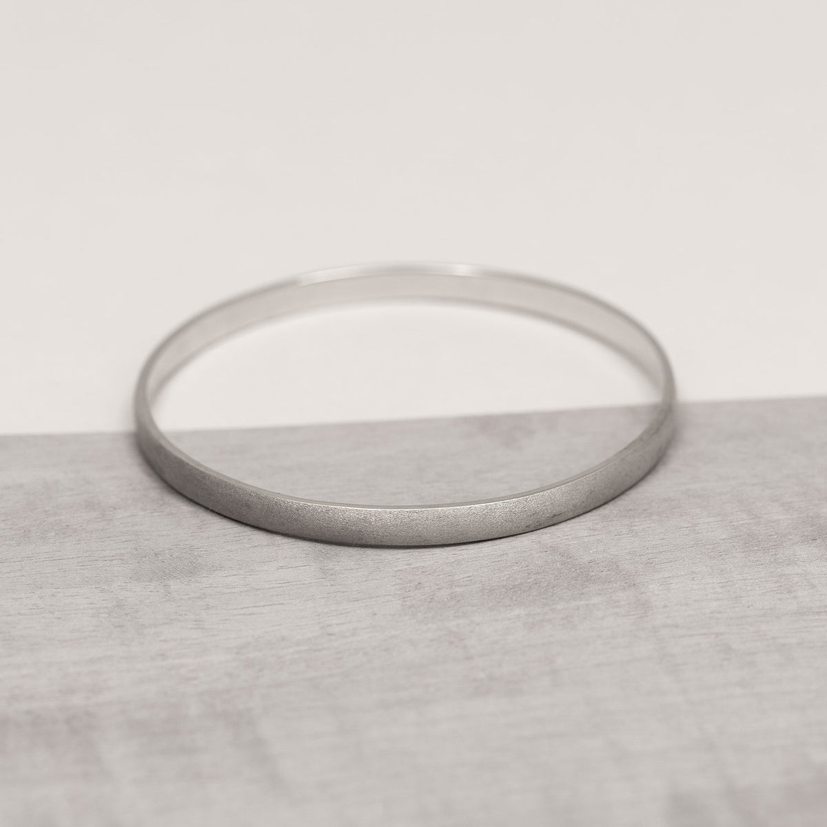 Sterling Silver Satin Elements Bangle