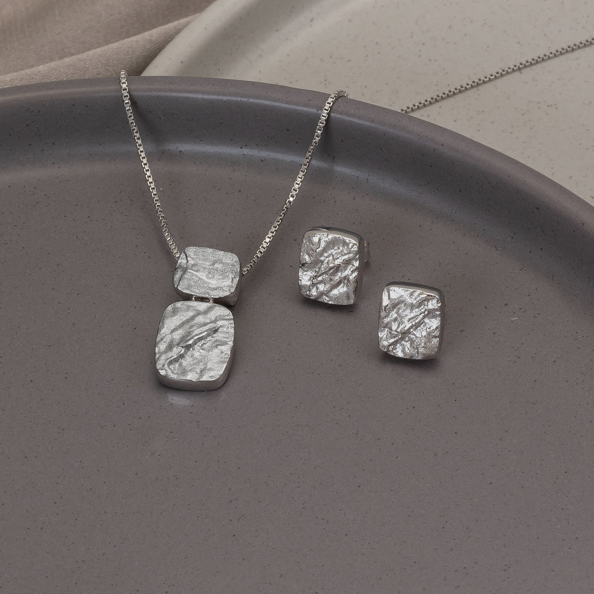 Malham Cove Rectangle Studs