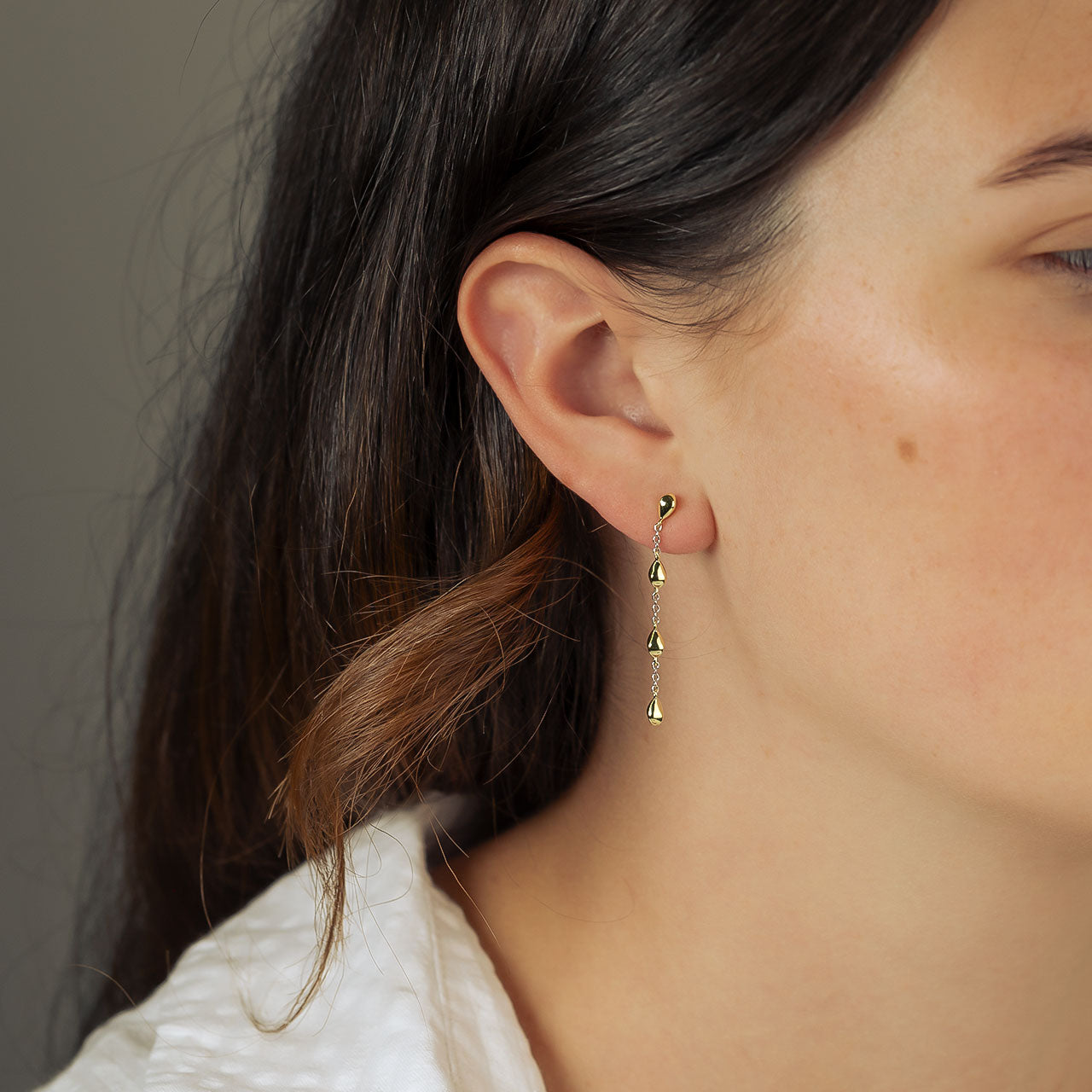 Cloudburst Four Raindrops Drop Earrings