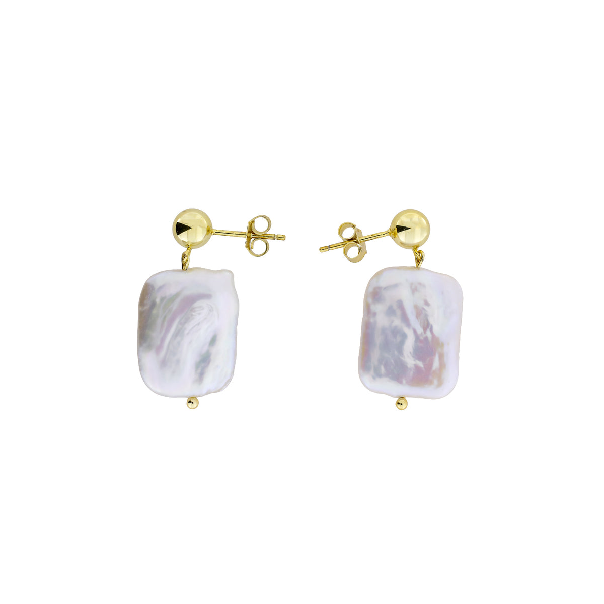 Baroque Pearl &amp; Gold Vermeil Drop Earrings