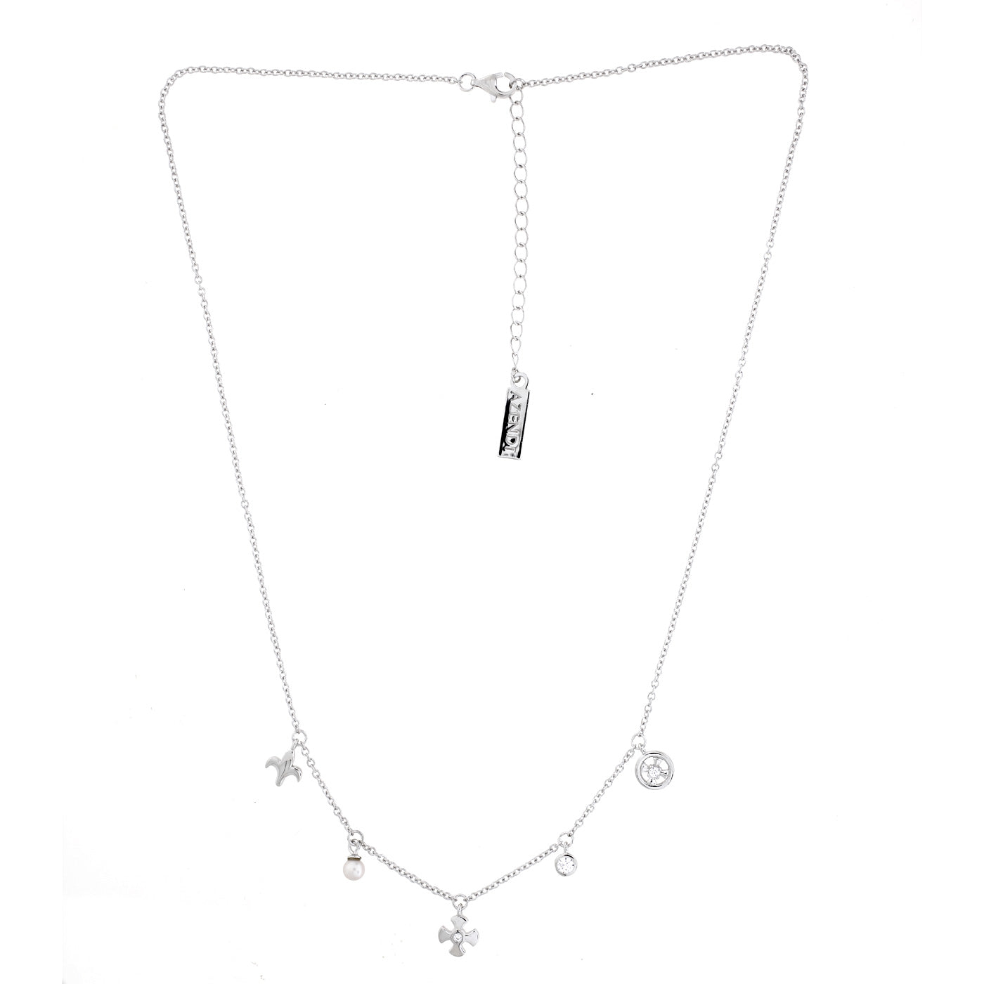 Silver St Cuthbert Charms Necklace