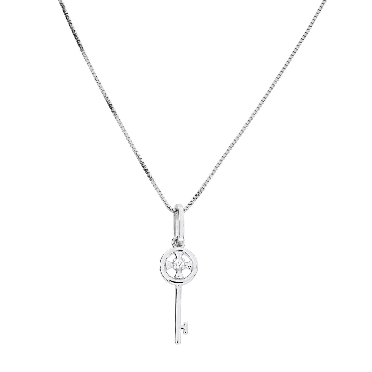 Silver St Cuthbert Cross Key Pendant