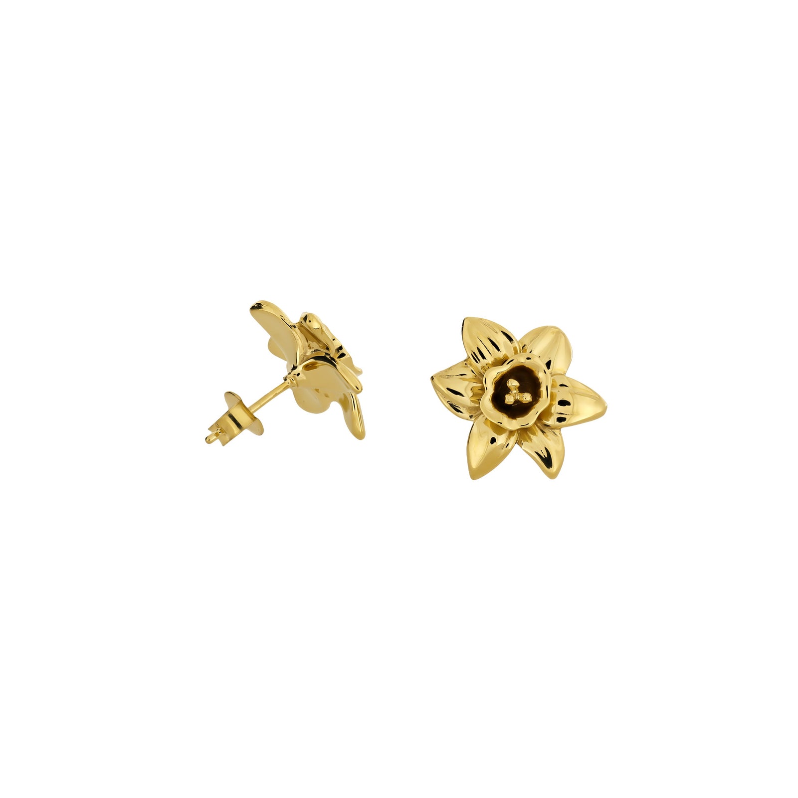 December - 9 Carat Gold Narcissus Earrings