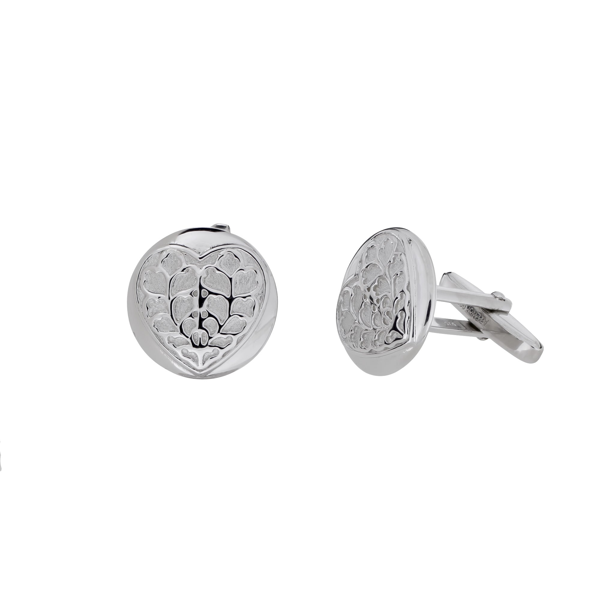 Sterling Silver Heart of Yorkshire Cufflinks - Round Shaped