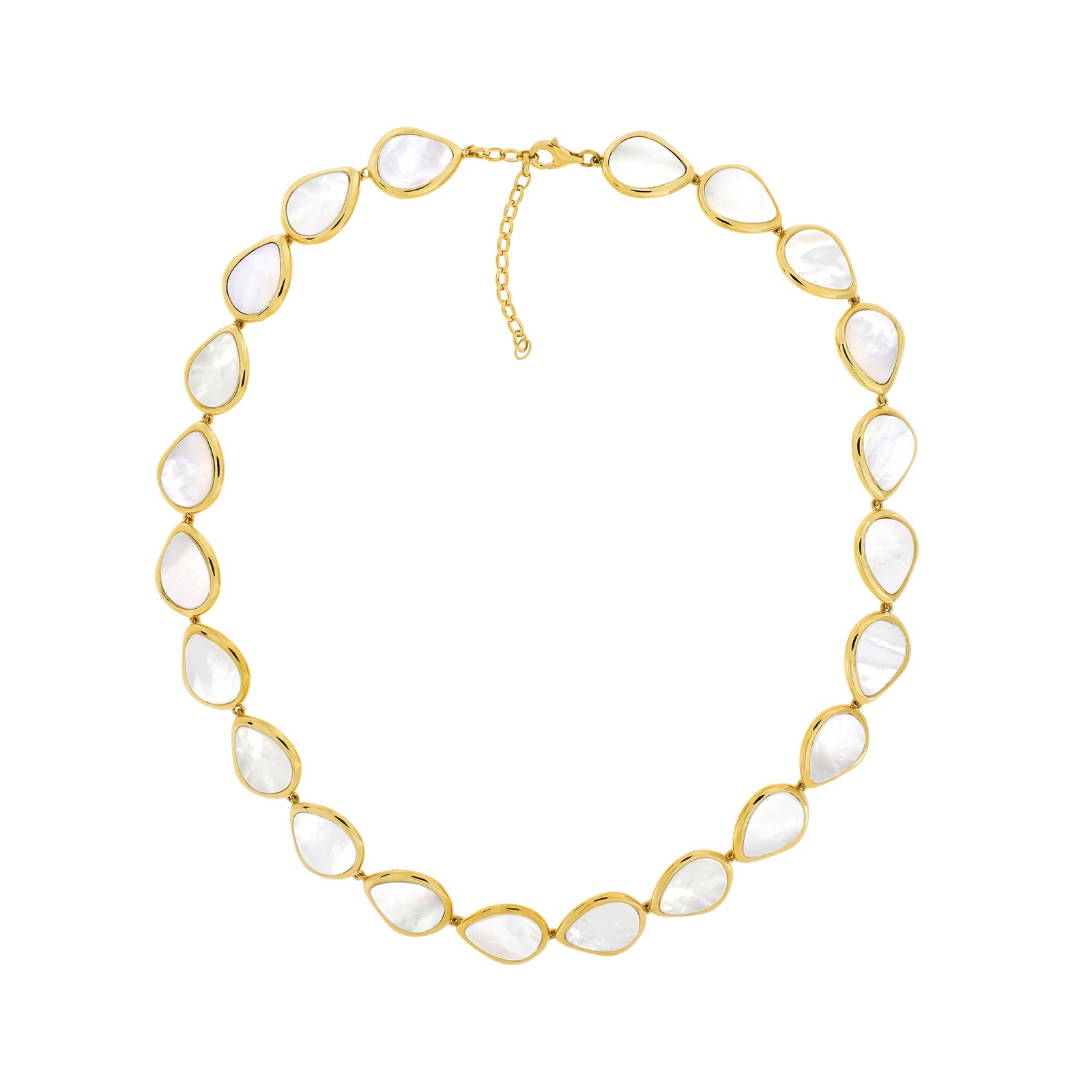 Gold Vermeil & Mother of Pearl Linked Necklace