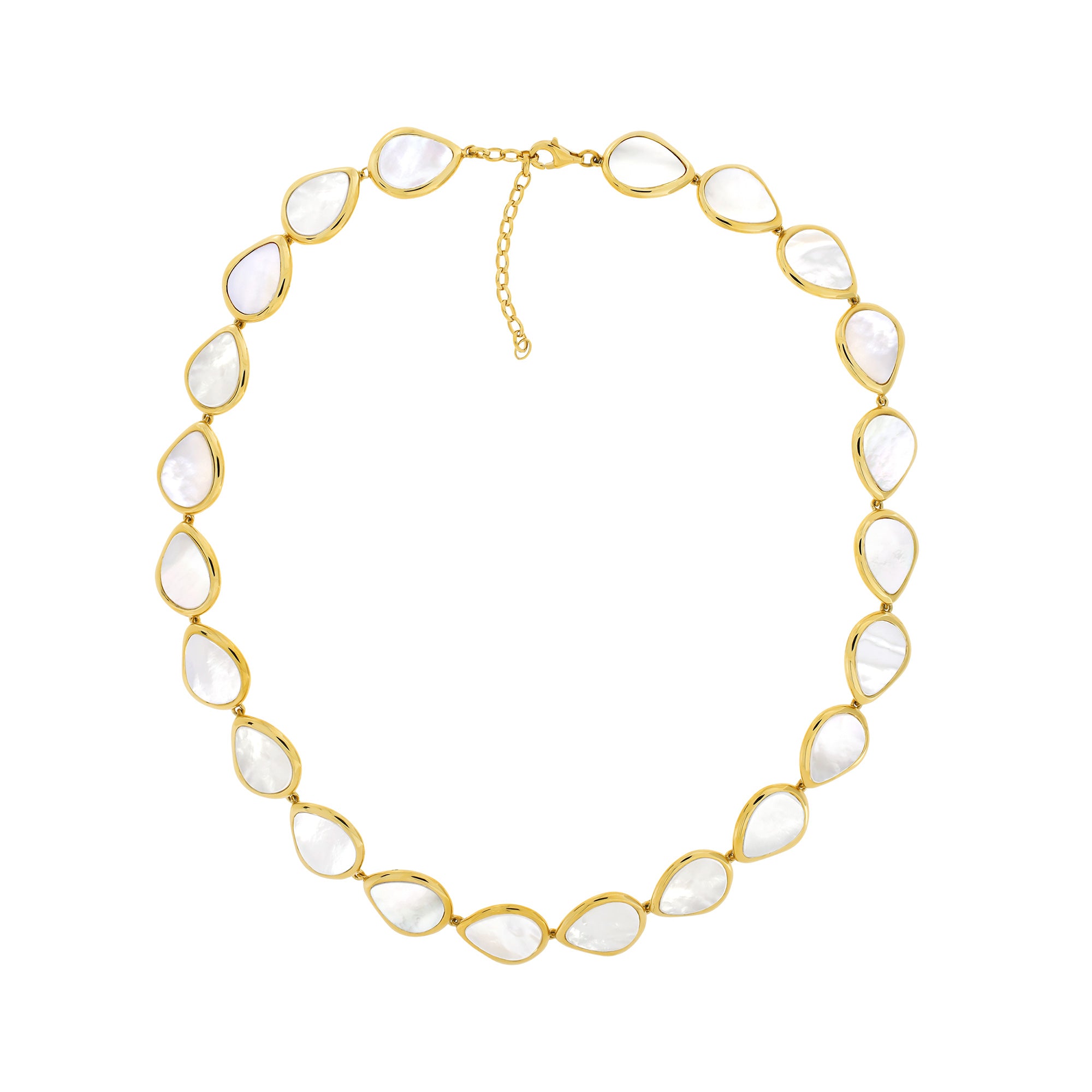 Gold Vermeil & Mother of Pearl Linked Necklace