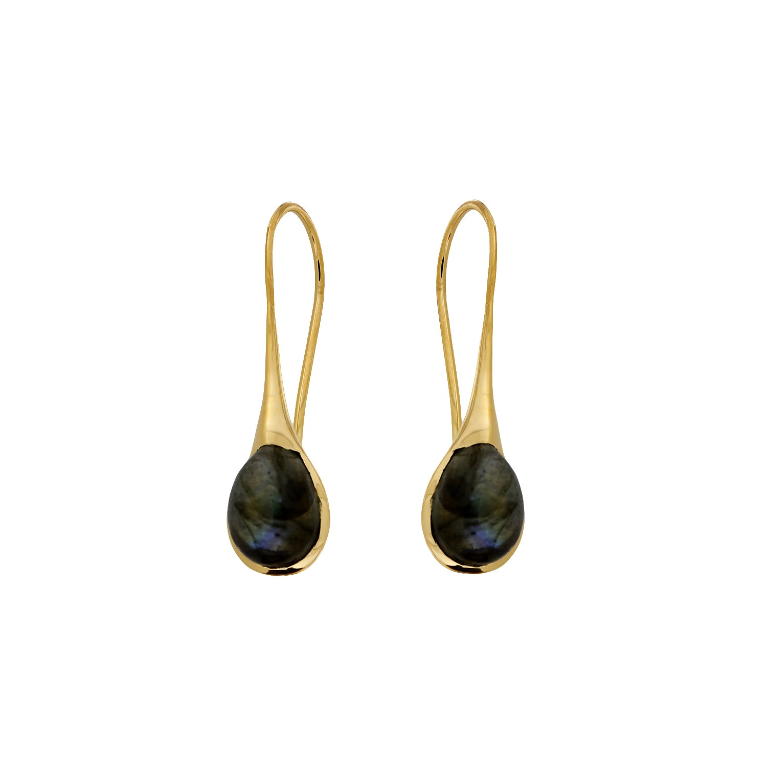 Gold Vermeil Labrodorite Droplet Earrings