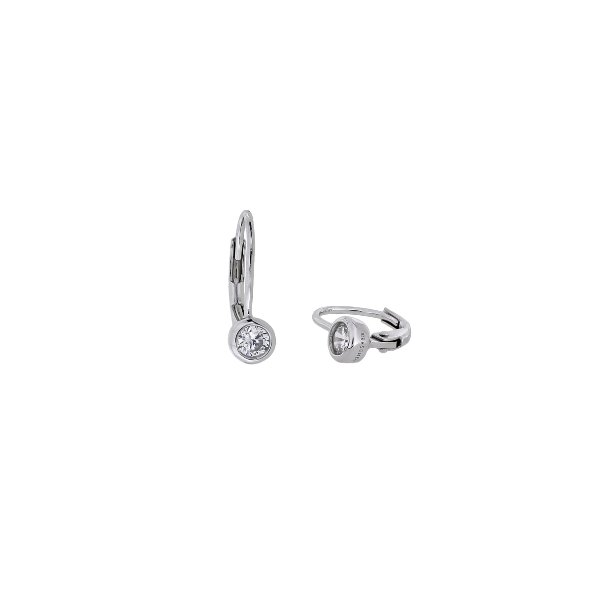 Silver &amp; Brilliant Cut Cubic Zirconia Mini Drop Earrings
