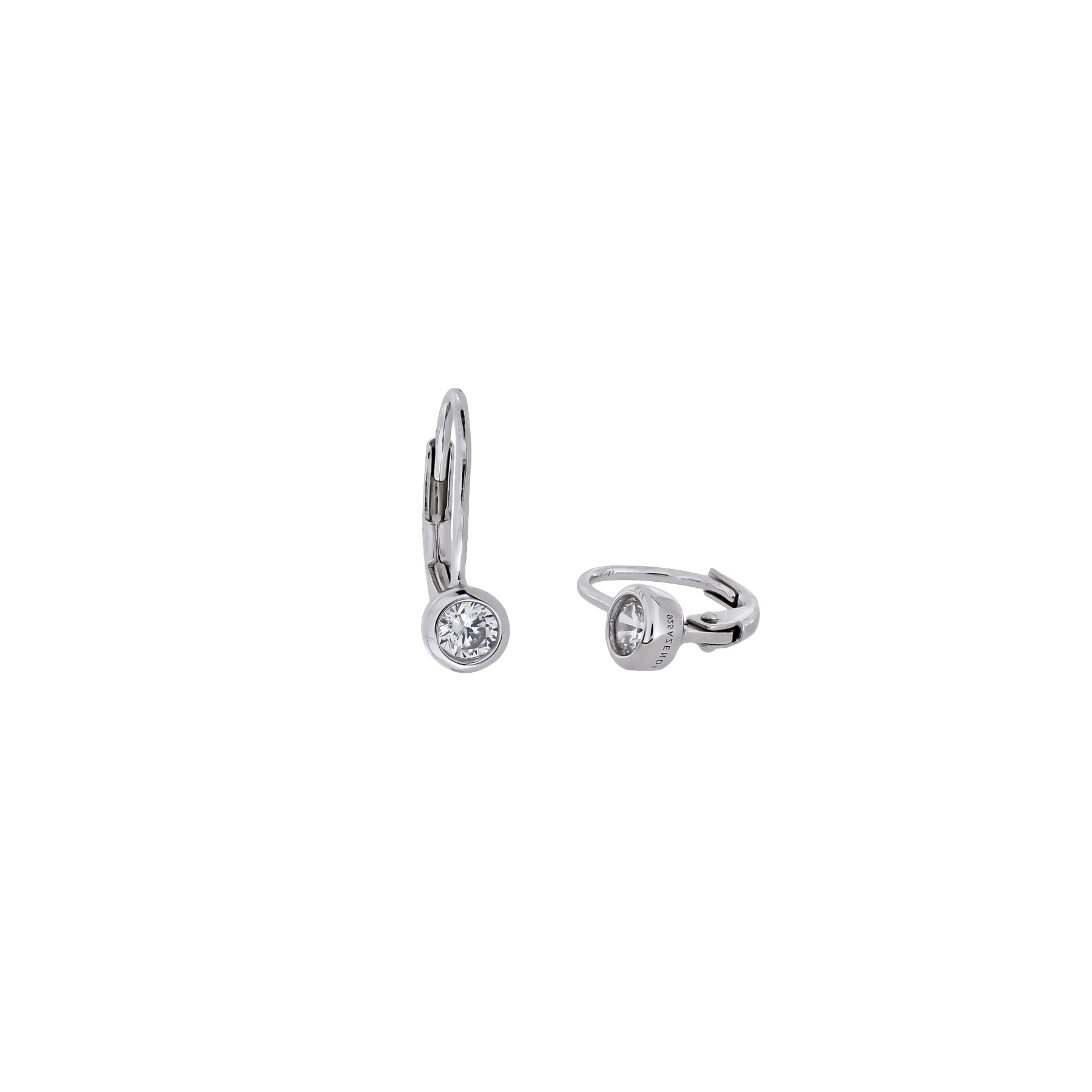Silver & Brilliant Cut Cubic Zirconia Mini Drop Earrings