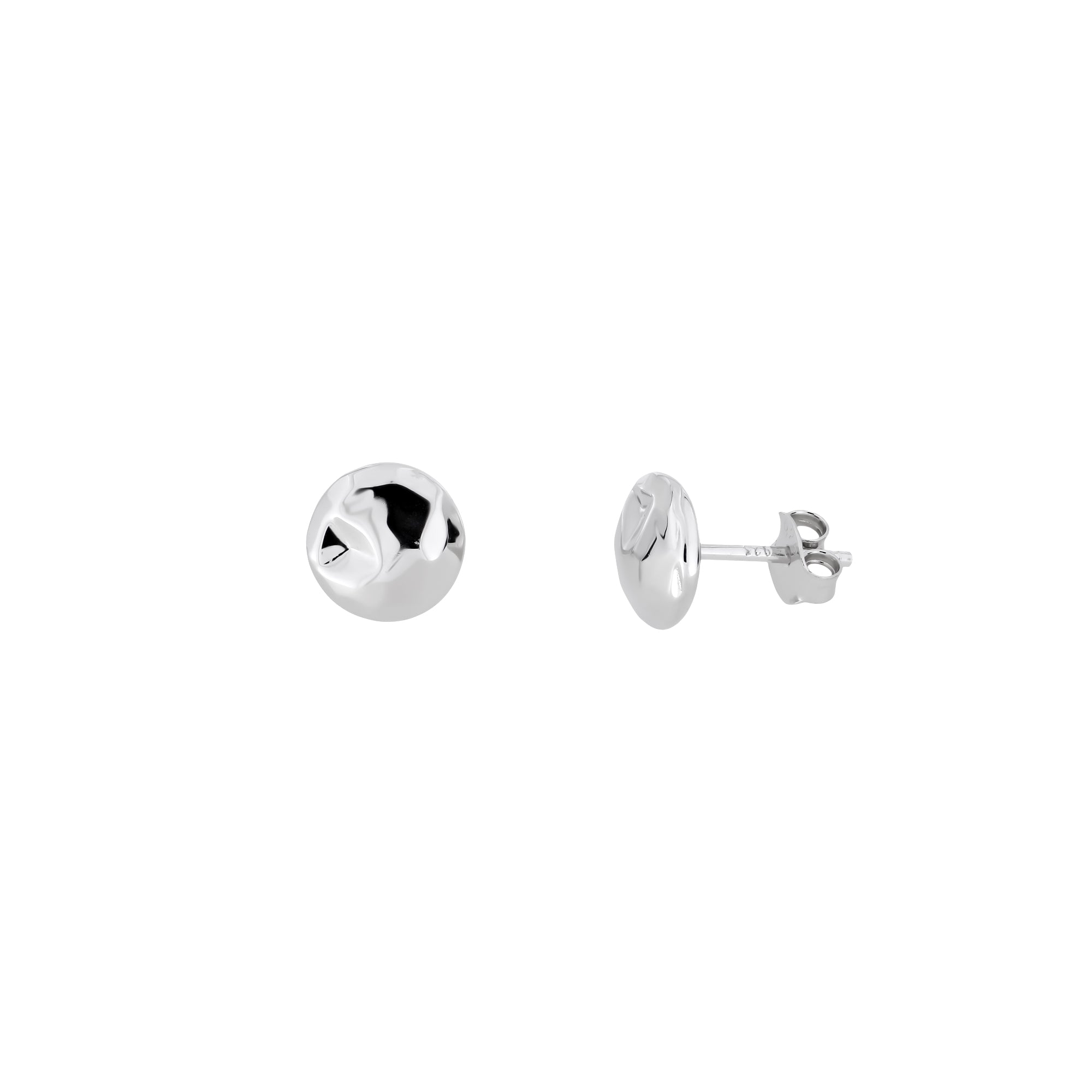Sterling Silver Faceted Elements Stud Earrings