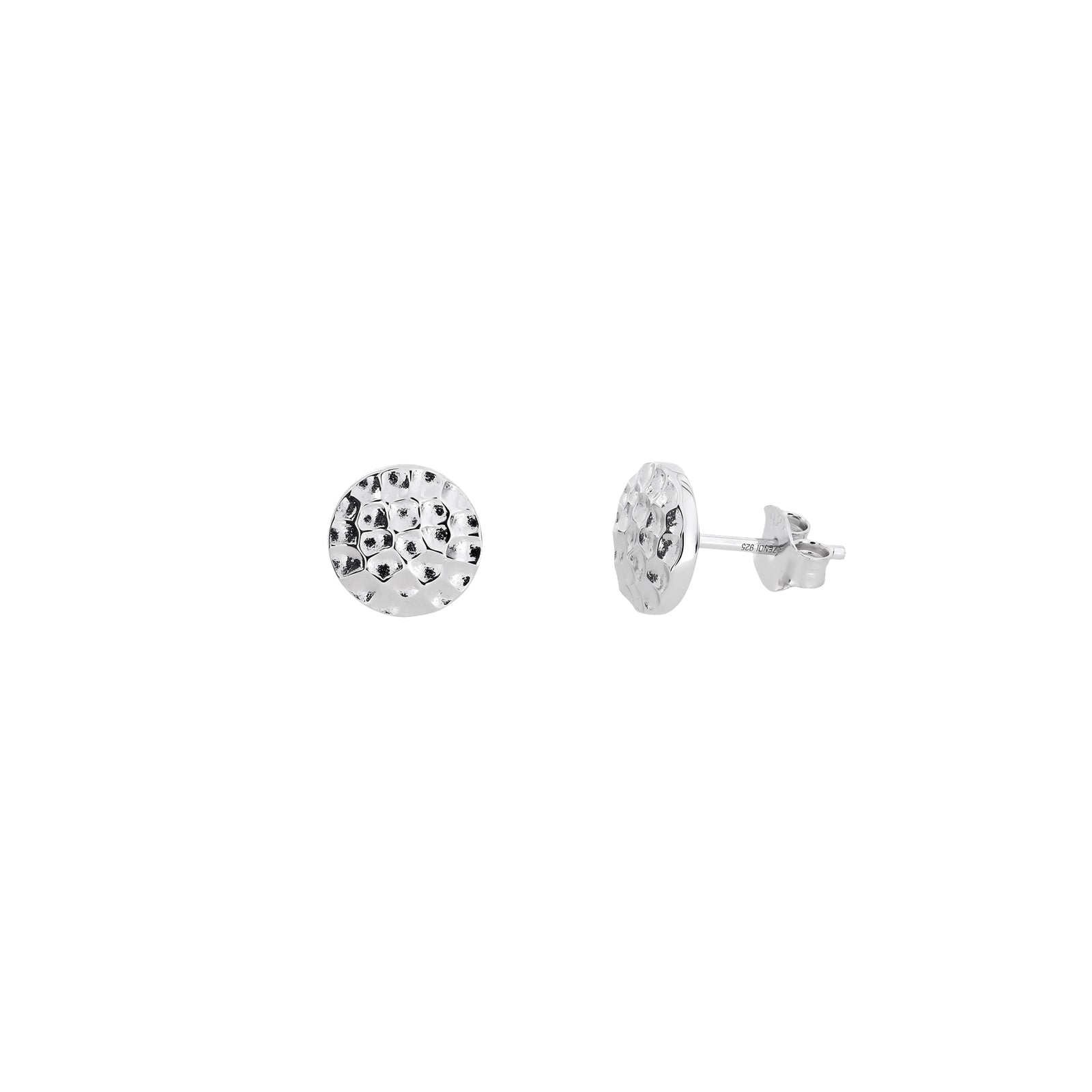 Sterling Silver Honeycomb Elements Stud Earrings