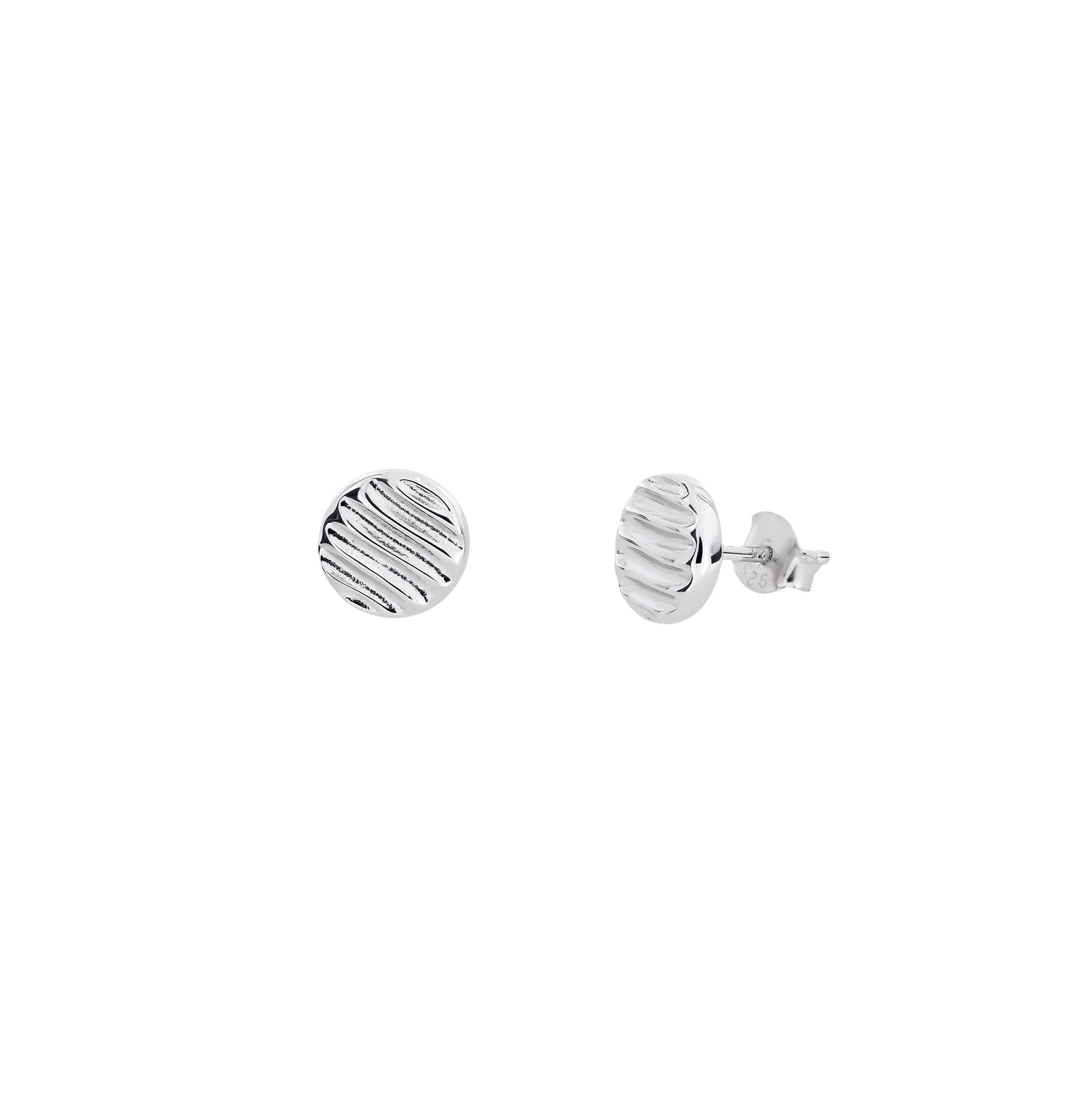 Sterling Silver Polished Twist Elements Stud Earrings