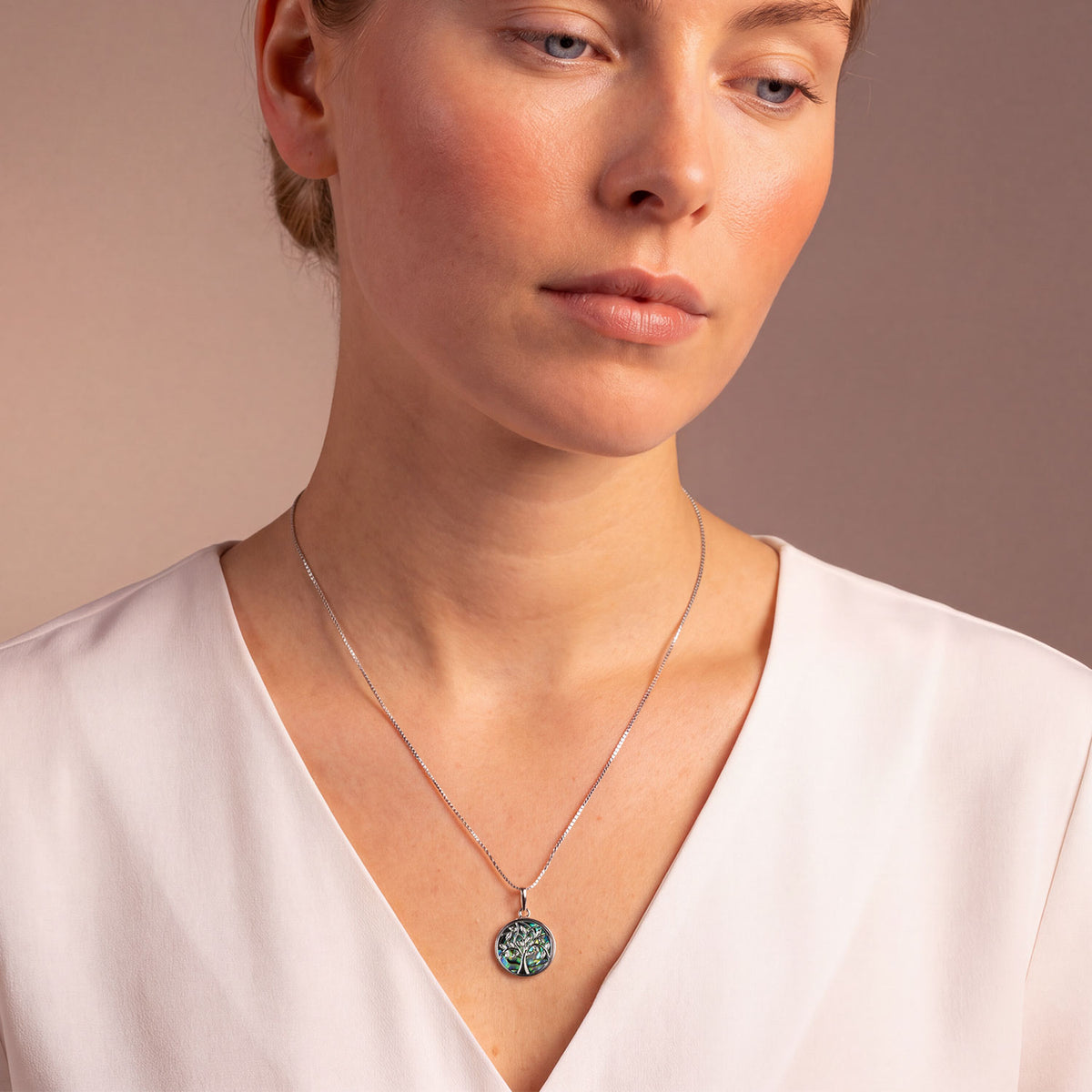 Arbor Vitae Pendant with Abalone