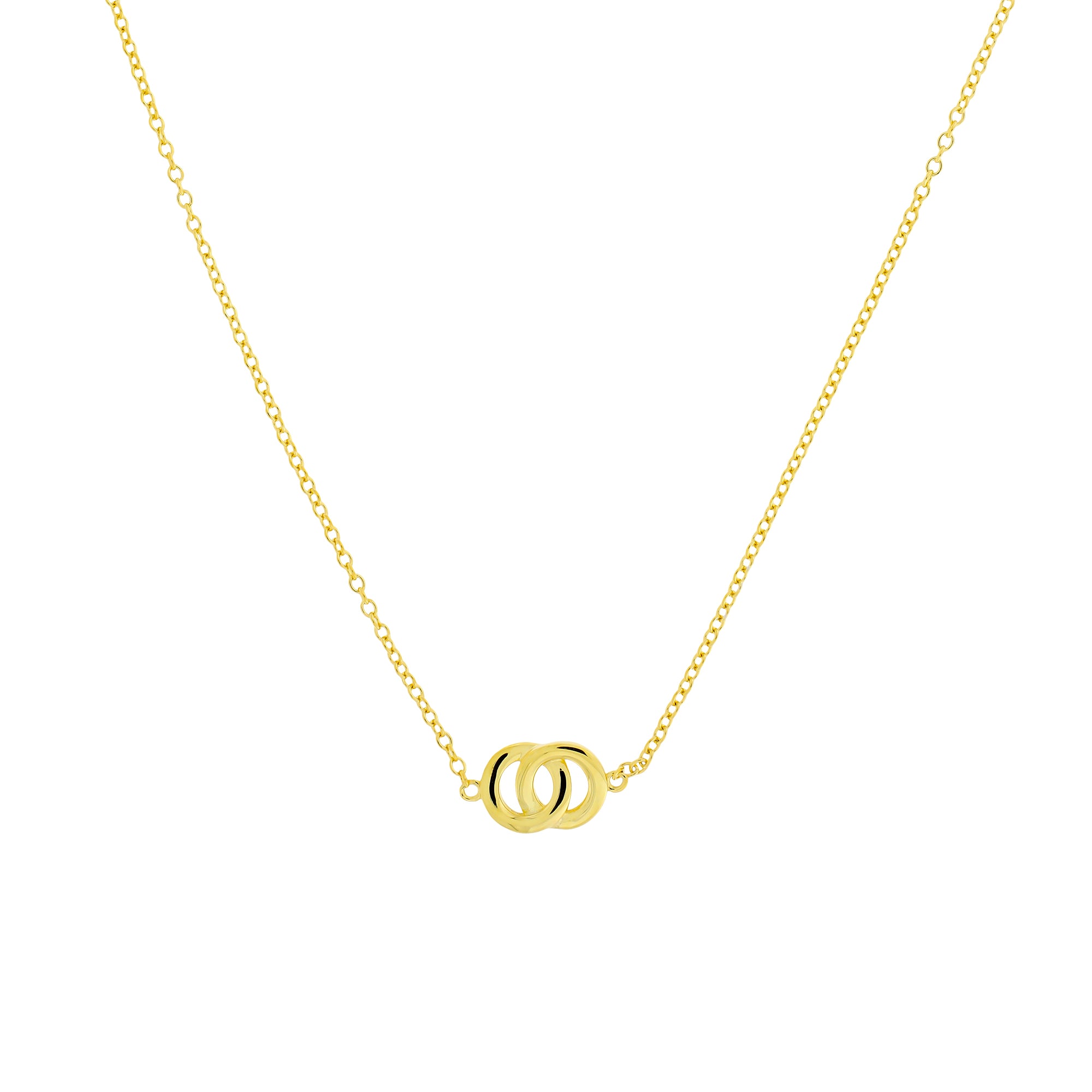 Yellow Gold Vermeil Interlocking Circles Necklace