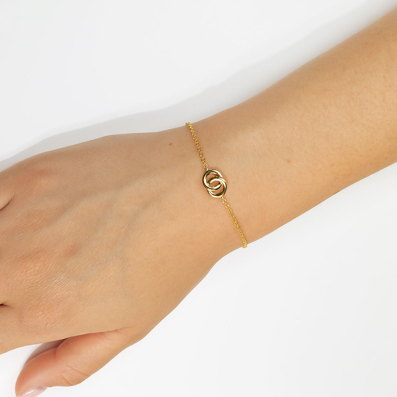Yellow Gold Vermeil Interlocking Circles Bracelet