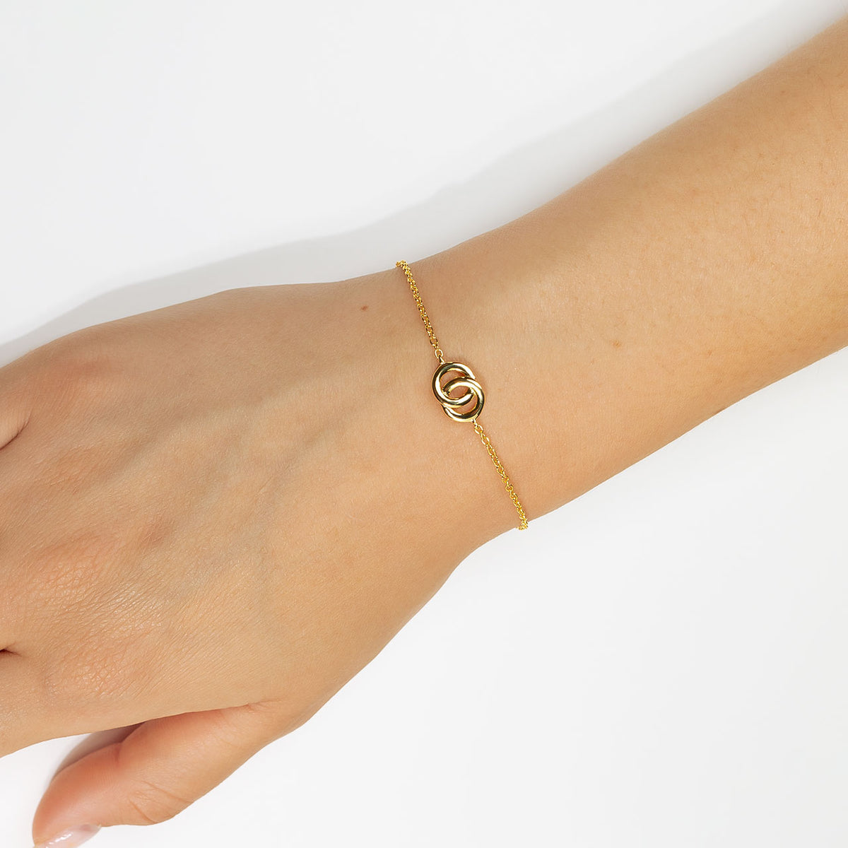 Yellow Gold Vermeil Interlocking Circles Bracelet