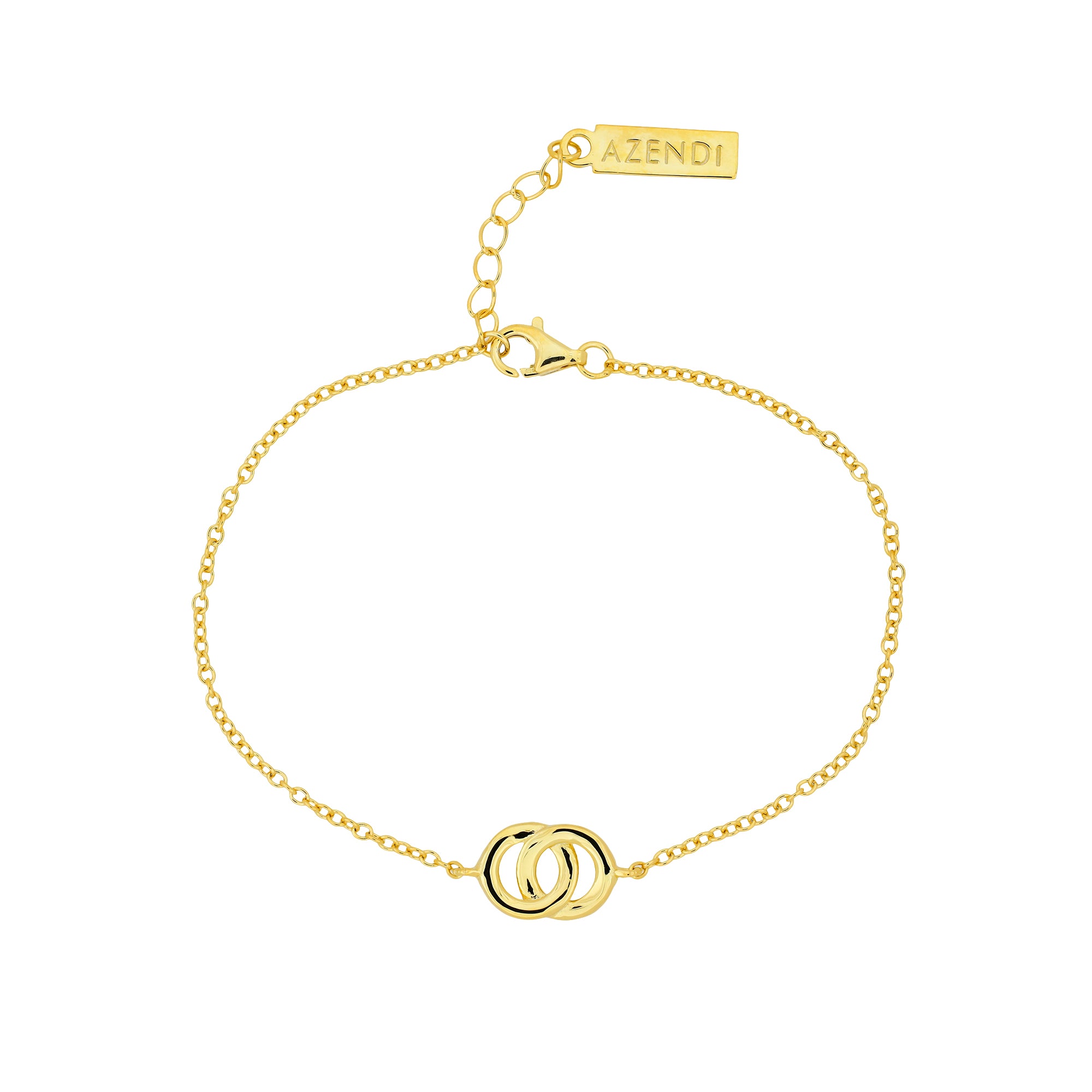 Yellow Gold Vermeil Interlocking Circles Bracelet