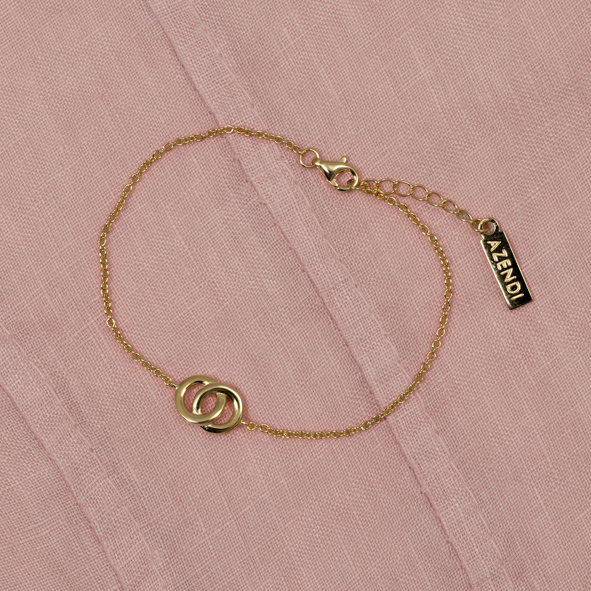 Yellow Gold Vermeil Interlocking Circles Bracelet