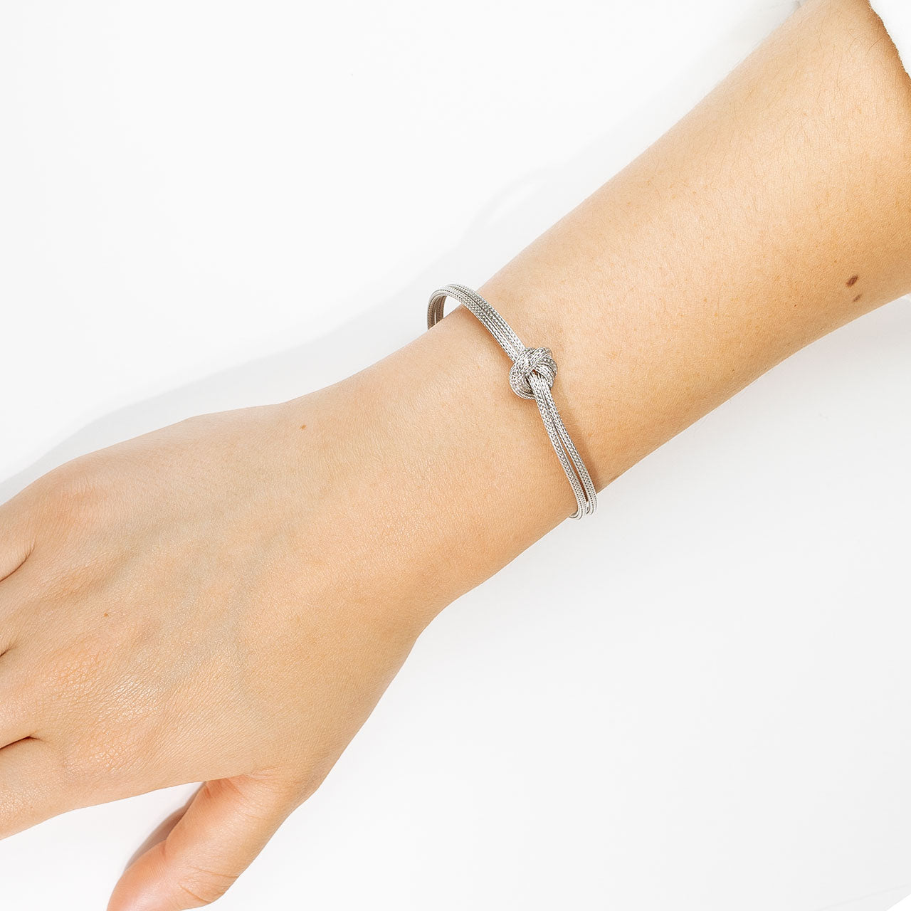 Silver Mesh Knot Bracelet