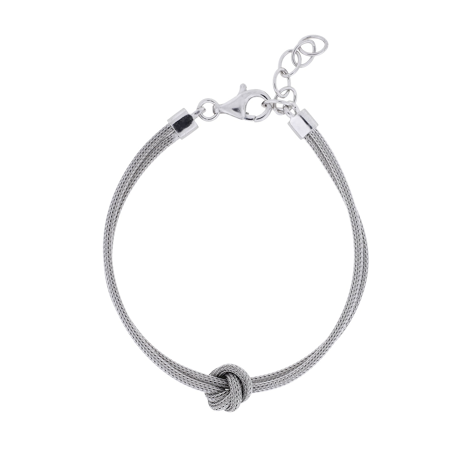 Silver Mesh Knot Bracelet