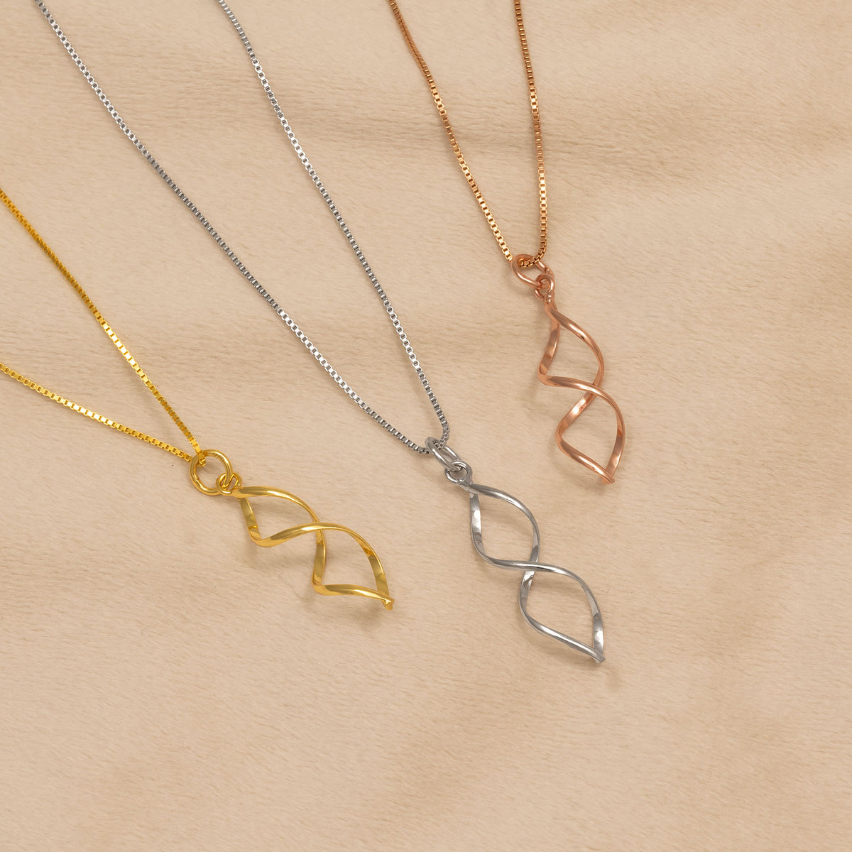 Longer Open Twist Pendant - Yellow Gold Vermeil